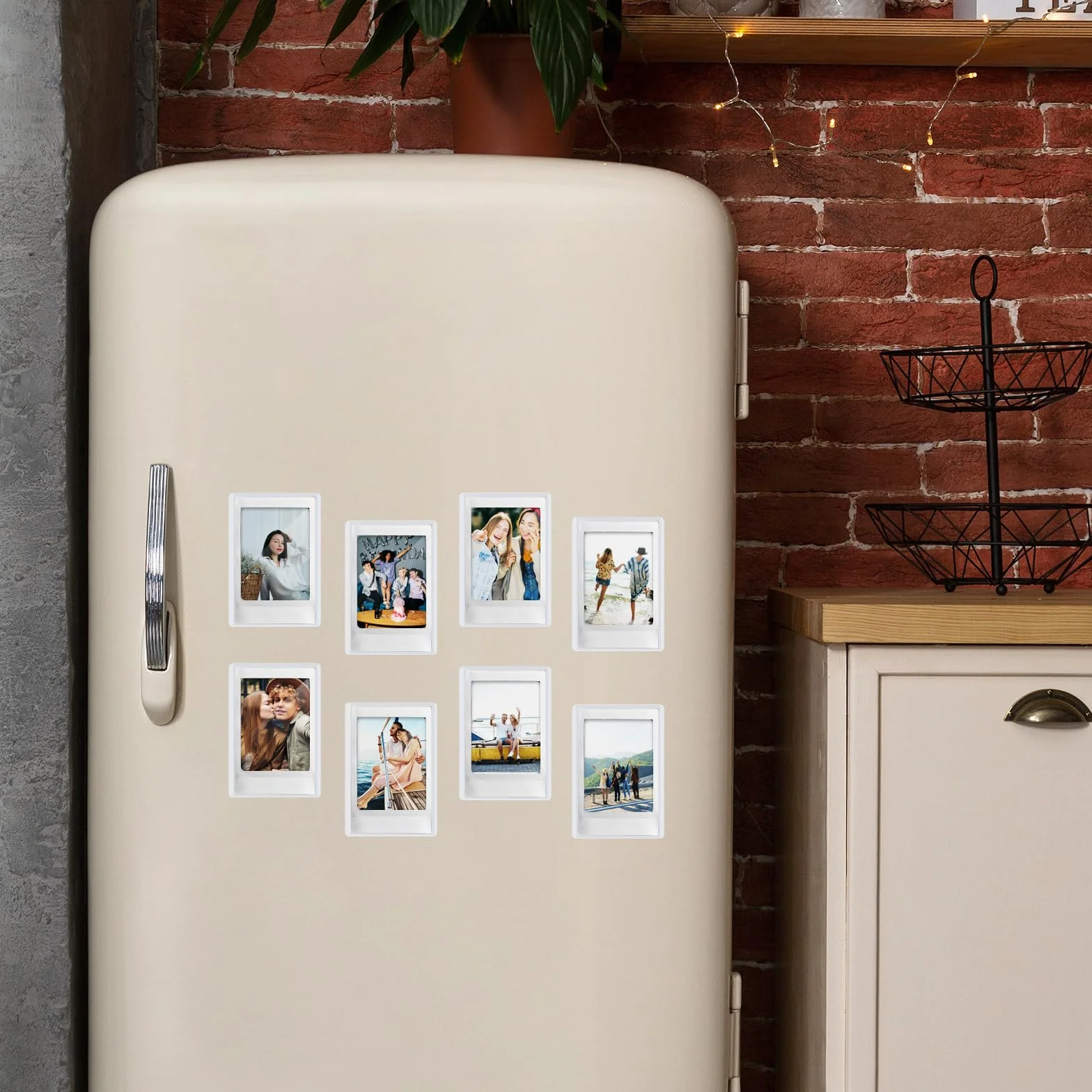 FRETONBA Foto Iman Nevera para Polaroid Instax Mini Papel Fotografico, 10 Piezas 9,5 x 6,5 cm Marcos de Fotos Magnéticos, Imanes Personalizados Nevera Para Foto, Postal, Blanco