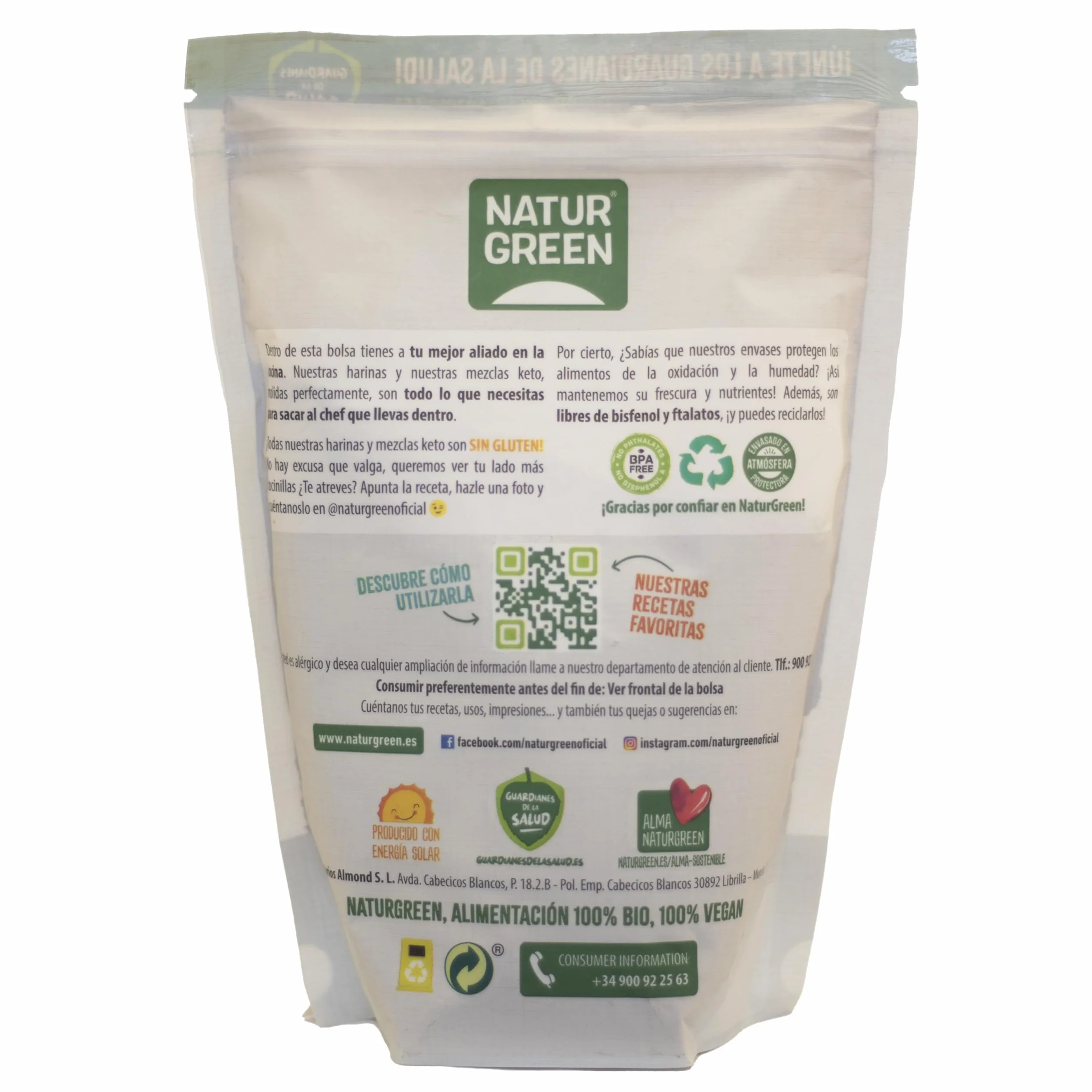 NaturGreen Harina de Algarroba en Polvo 500g