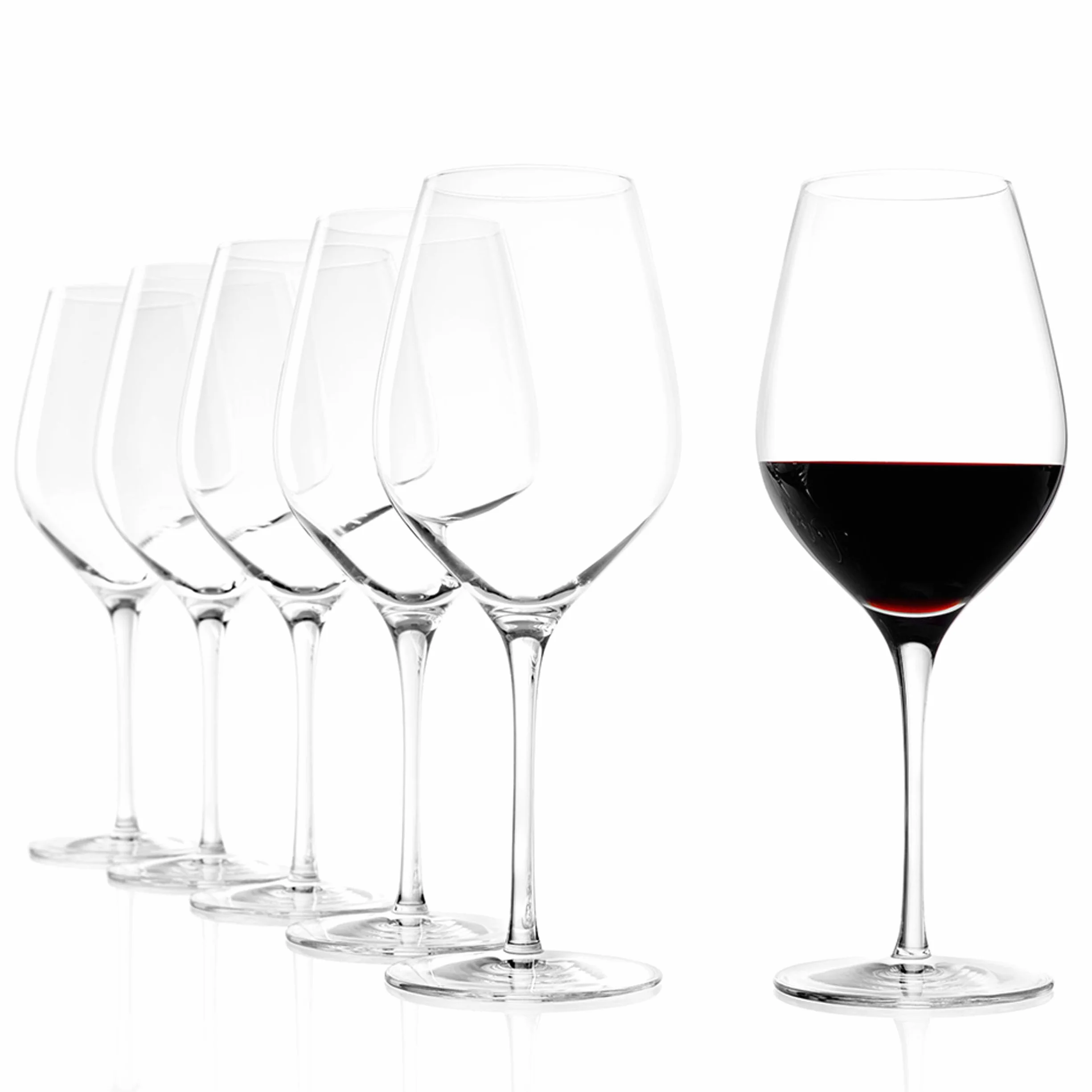 Stölzle Lausitz Copas de Vino Bordeaux Exquisit Royal Set de 6, 645ml – Copas de Cristal para Bordeaux – Elegantes Copas de Vino Tinto – Resistentes al Lavavajillas y a los Golpes