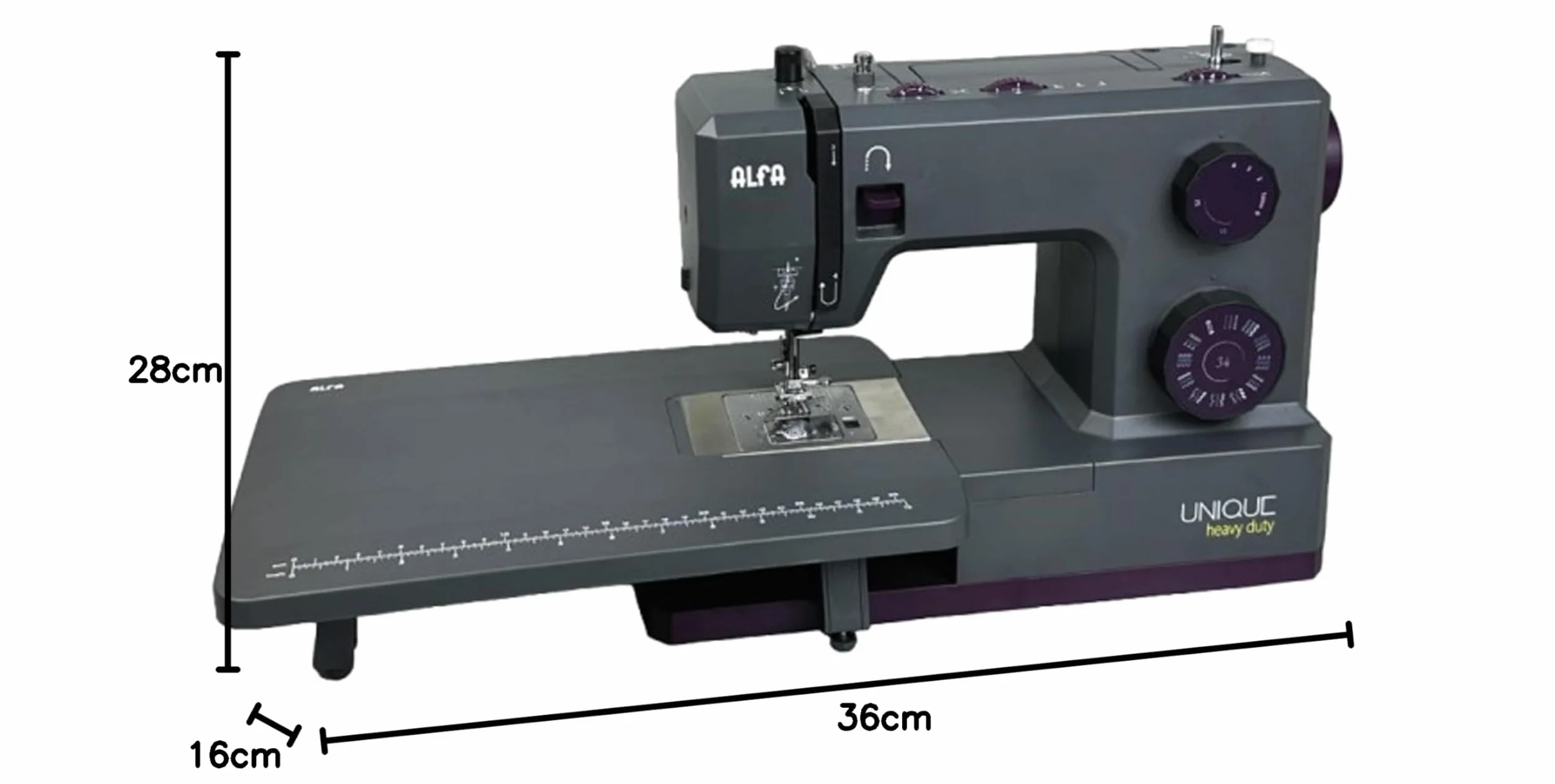 Máquina de coser Unique heavy duty, 100 W, Servomotor, Máximo rendimiento 1100 ppm, Base metálica