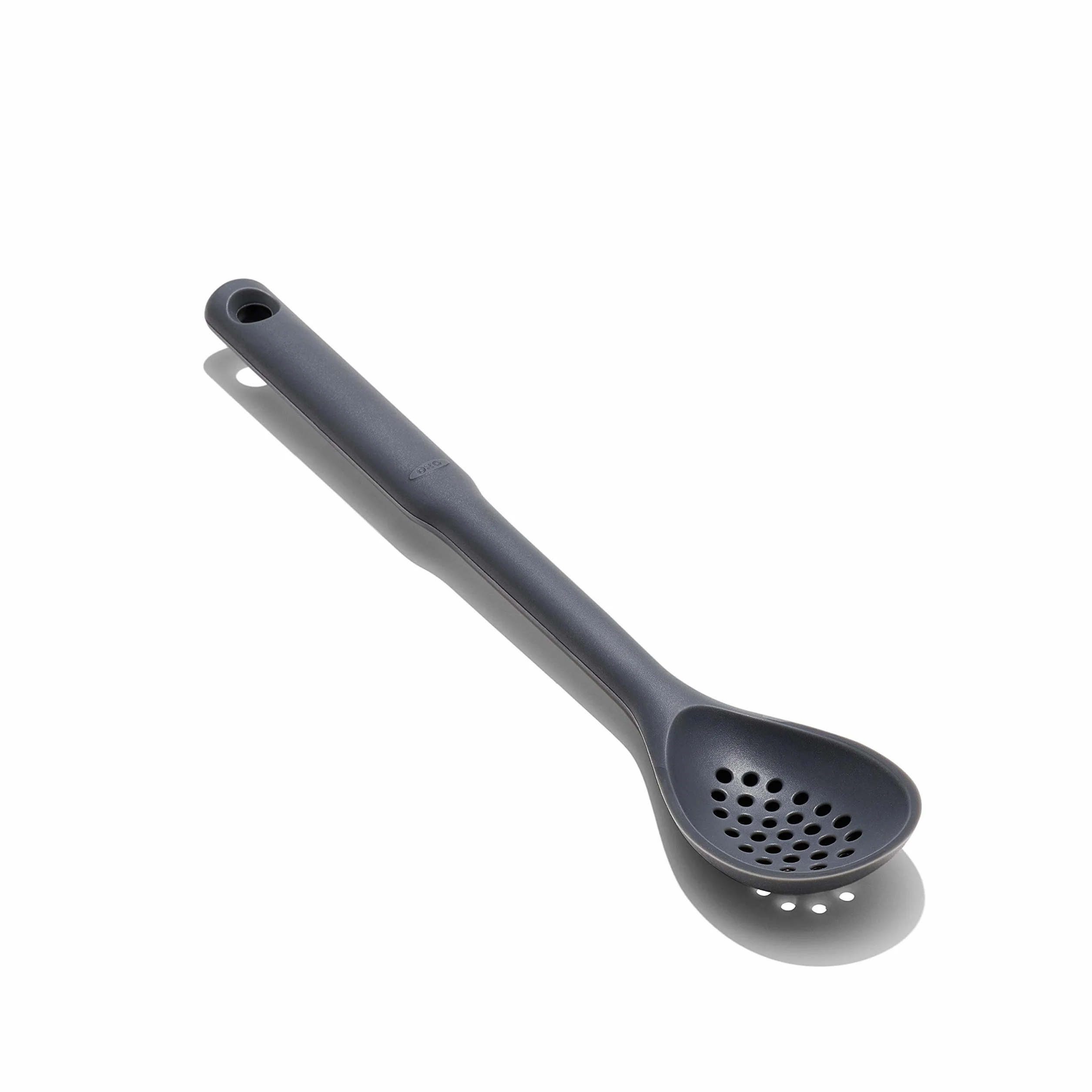 OXO Good Grips Cuchara perforada de silicona gris oscuro