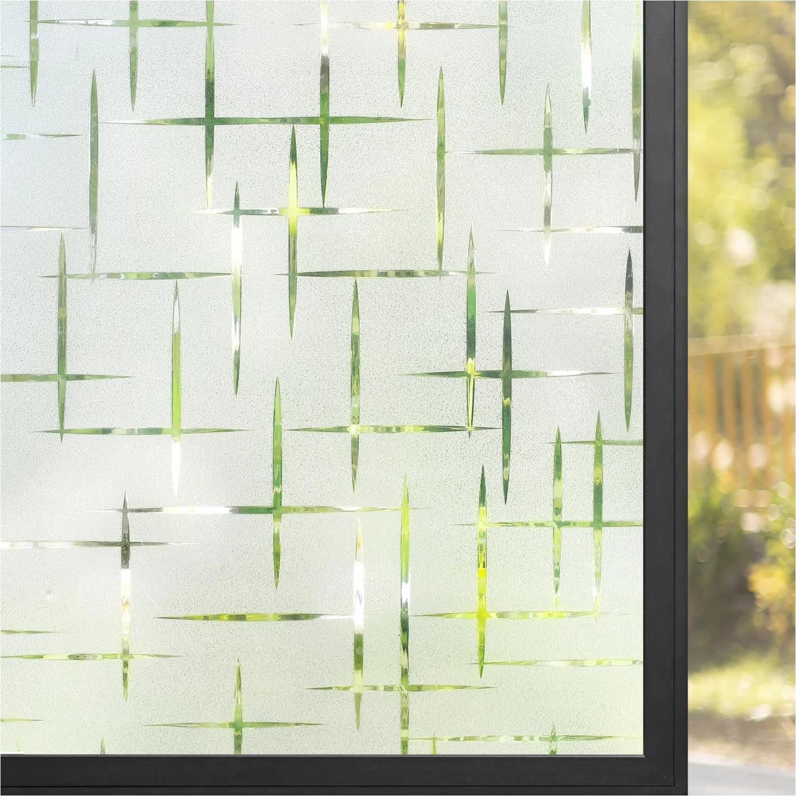 rabbitgoo Vinilos para Ventanas Privacidad, Vinilo Ventana Estatico, Pegatina Anti UV Calor, Lámina Translucido para Ventanas Adhesivo, Vinilo Cristal Reutilizable para Cocina Oficina, 60x200cm