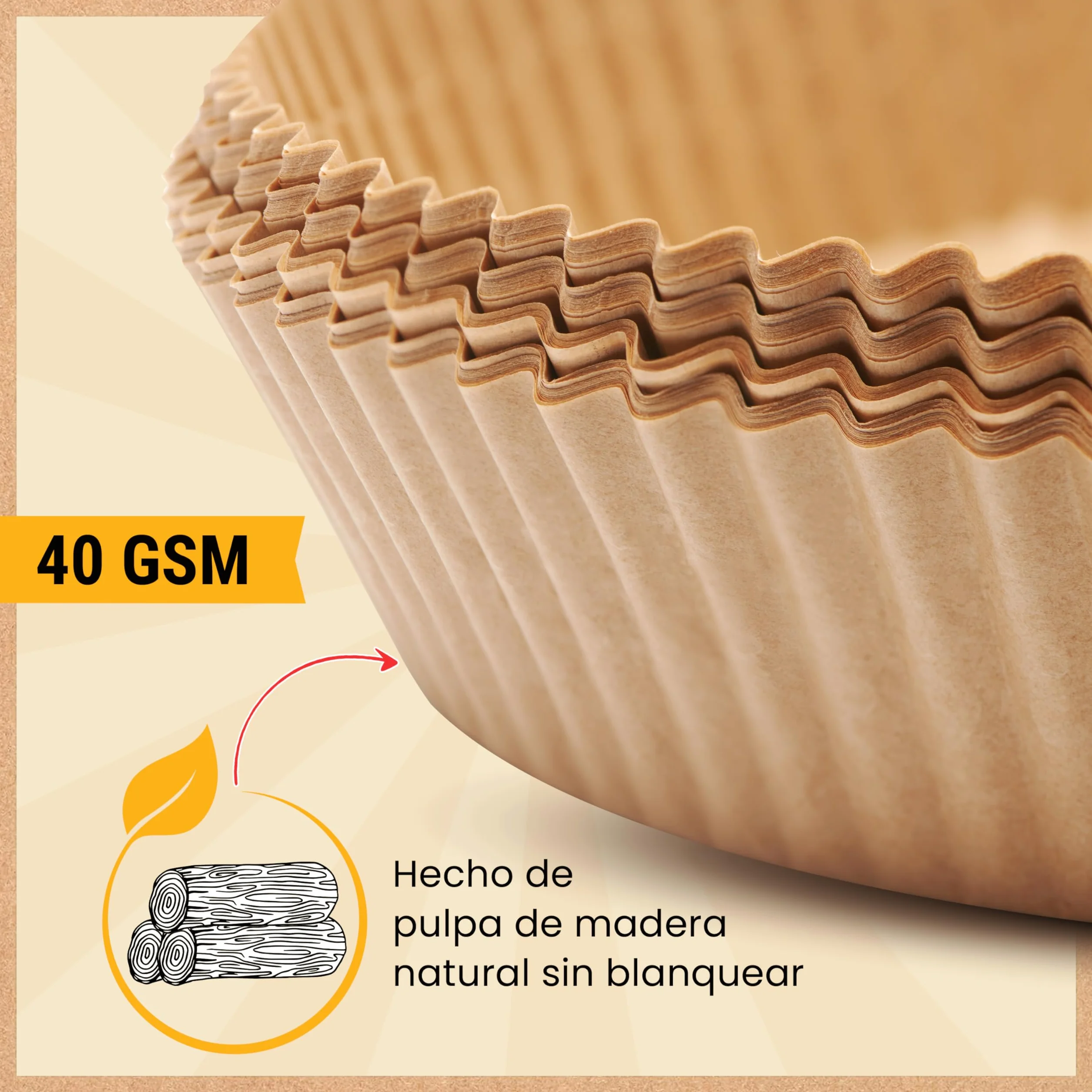 Forros para freidora de aire, 250 unidades, forros desechables de papel pergamino para freidora de aire, hojas para hornear sin blanquear, redondas de 8 pulgadas para cestas de hasta 5-8 cuartos de