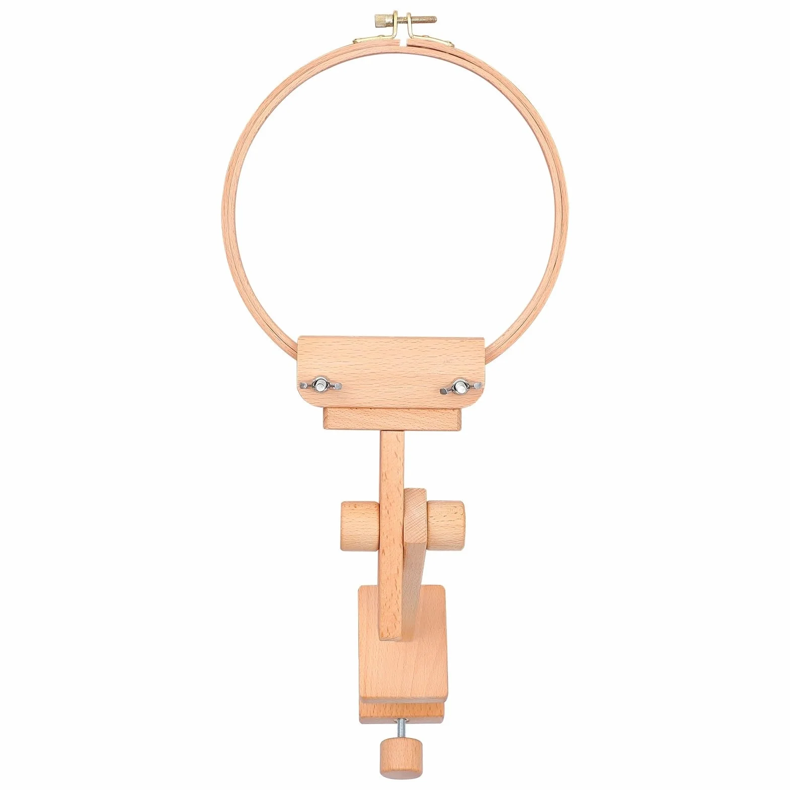 Healeved Bastidor de Bordado de Madera y Soporte Ajustable Montaje Sencillo Rotación de 360 Adecuado para Manualidades y Bordado para Punto de Cruz