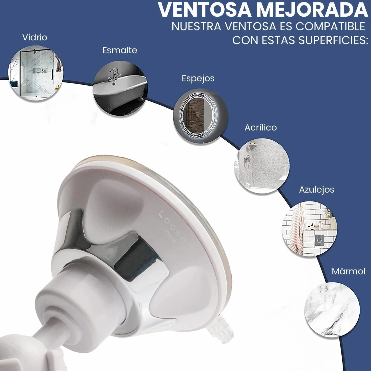 Mirrorvana Espejo de Ducha antivaho 16x16 cm irrompible para baño