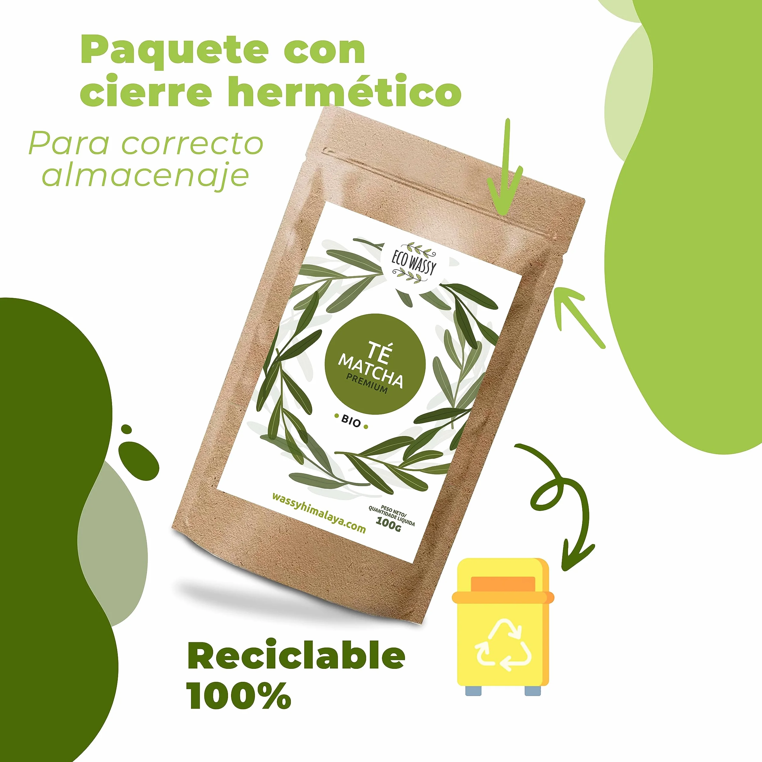 Te Matcha Premium en Polvo 100% Natural 100g Detox Antioxidante