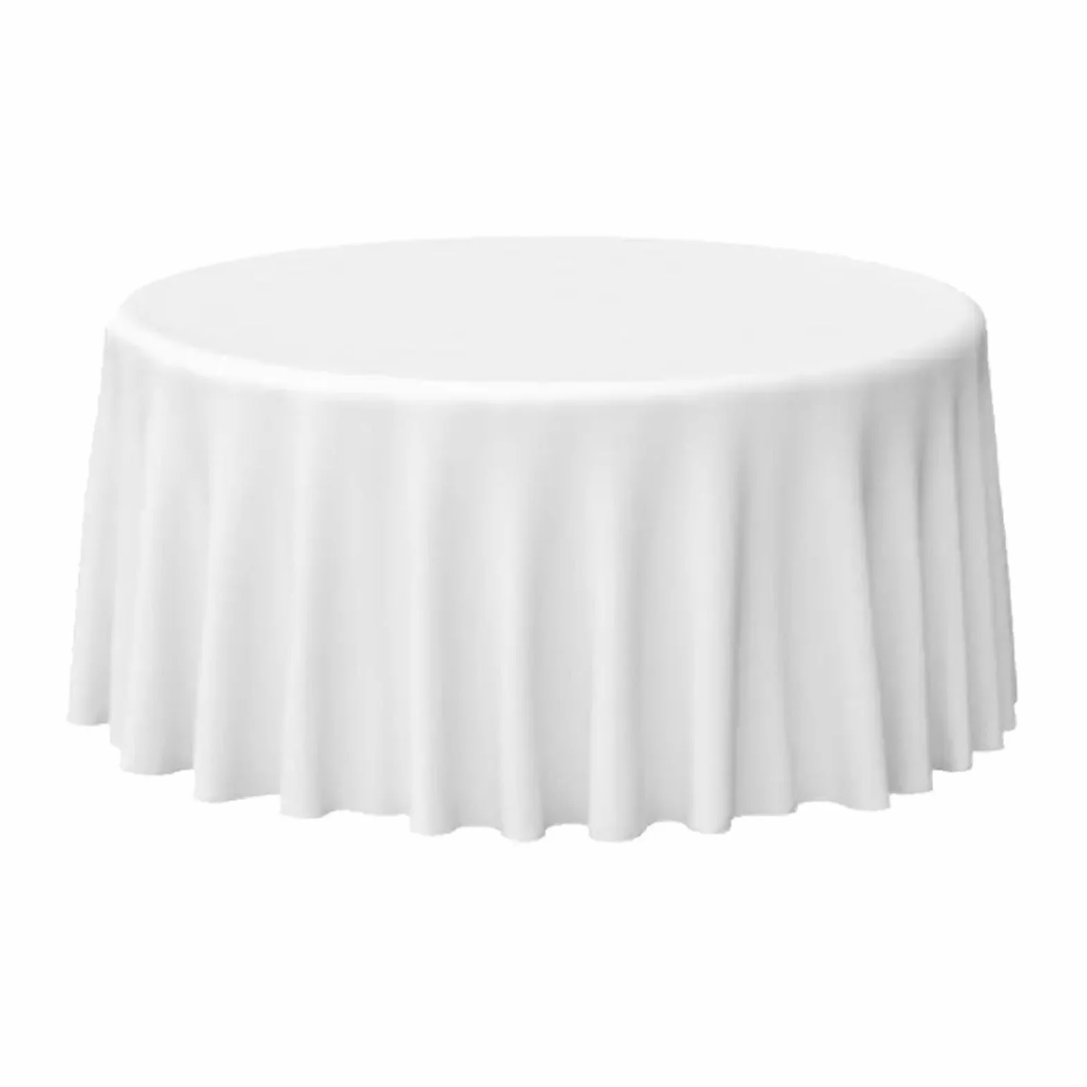 Mantel Redondo Manteles Redondos de satén, Cubierta superpuesta Blanca, Mantel de Tela Brillante for Decoraciones de Banquete de Restaurante, Fiesta de Boda(Diameter 335cm)