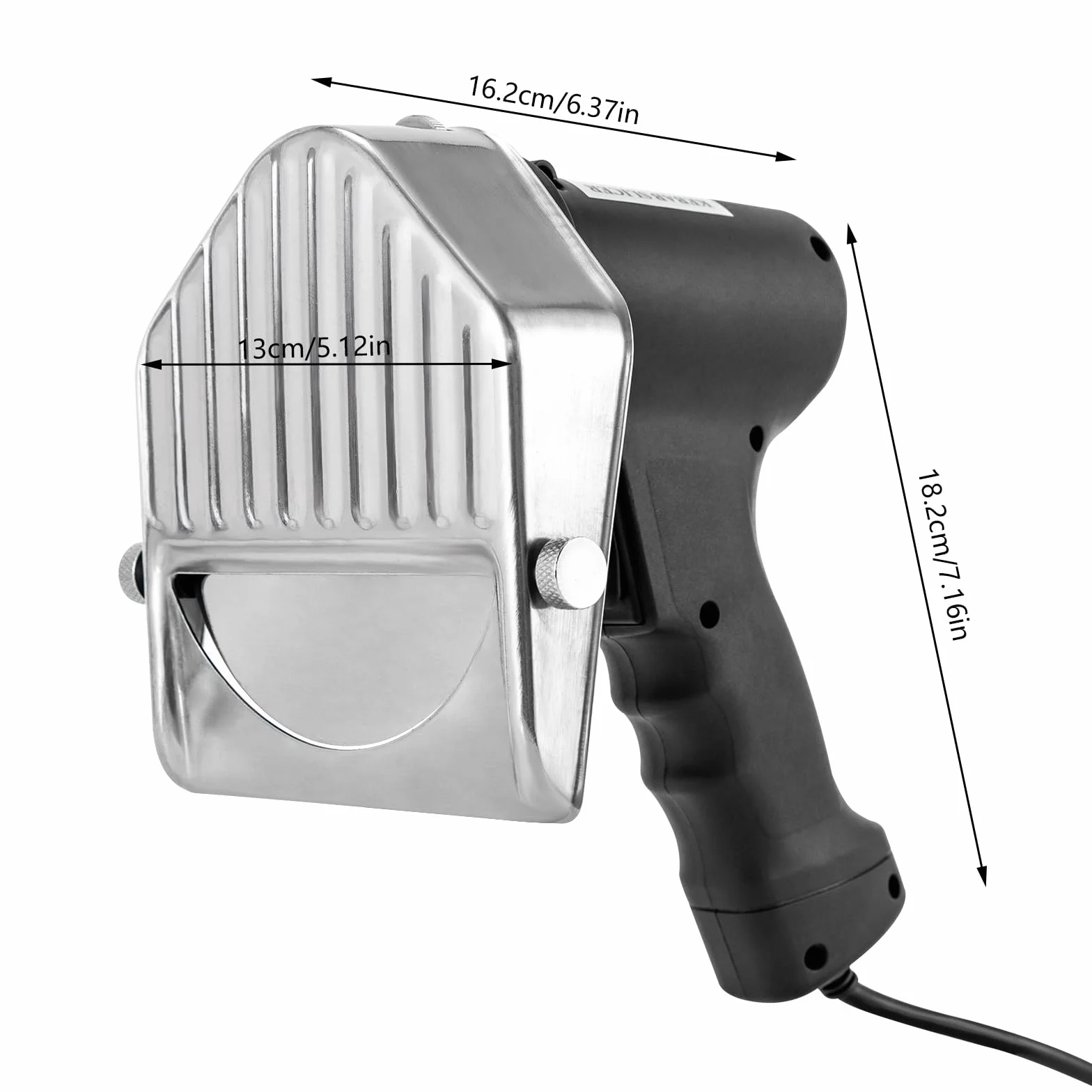Cuchillo de kebab eléctrico de 120 W, grosor de corte 0-10 mm, cortador de kebab de acero inoxidable, para tiendas de carne asada, restaurantes, familias, etc