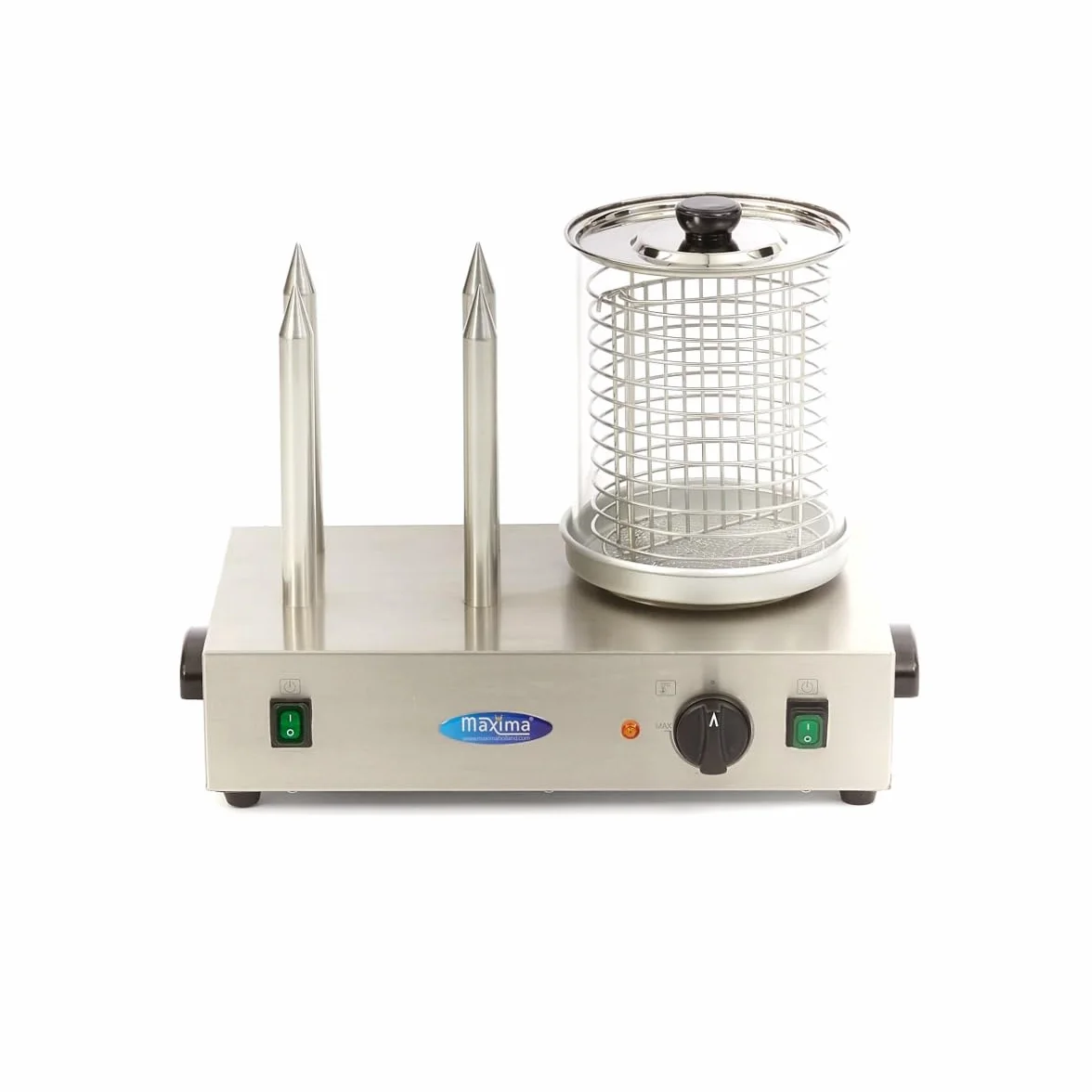 Maxima Macchina per Hot Dog con 4 barre riscaldanti