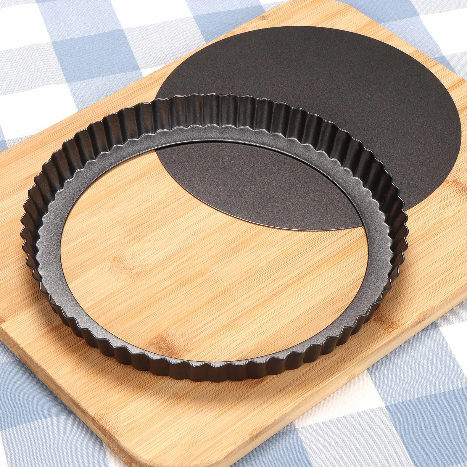 Molde para Quiche y Tarta con Base Extraíble Antiadherente 22cm - Redondo