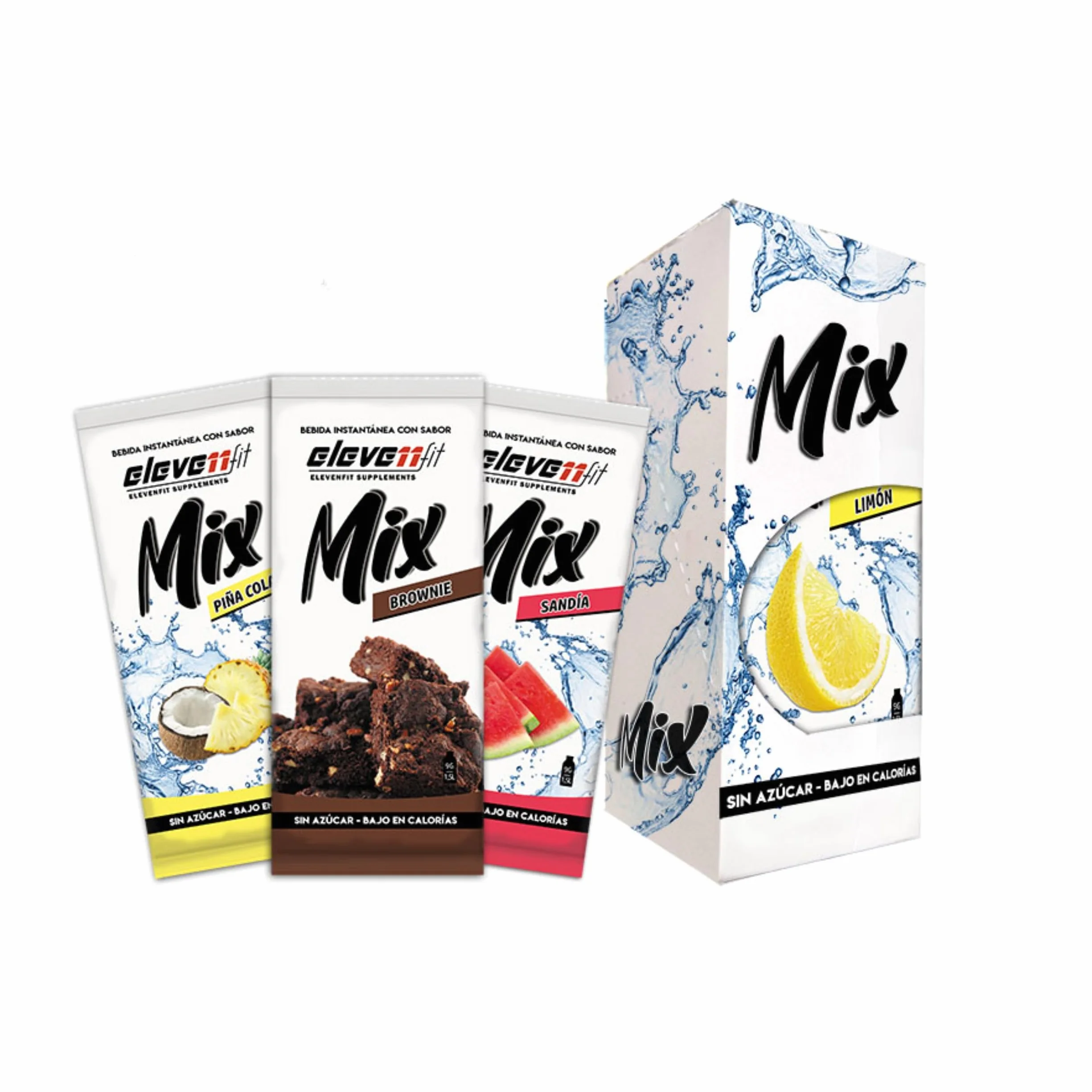 Eleven Fit Bebidas Instantáneas sin Azúcar Bajas en Calorías 12 Sobres 9g