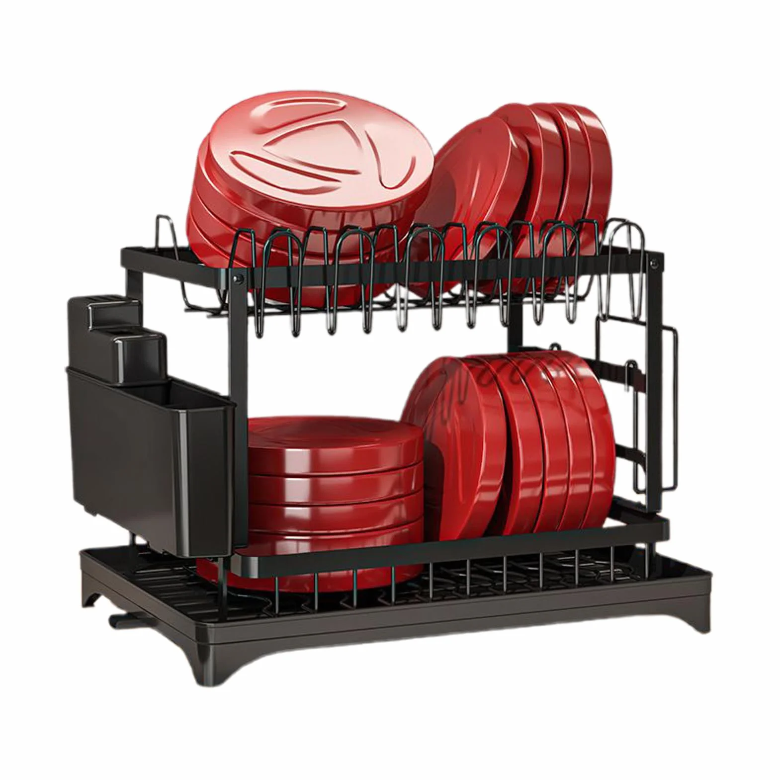 Generisch Gran | 2 estantes con soporte para utensilios, gran estantería de metal – para organizar el fregadero de la casa, apartamento, cubiertos, bandeja,