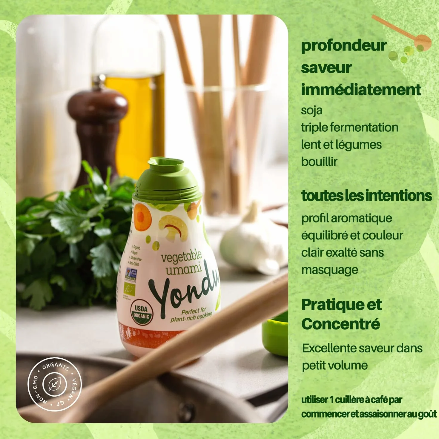 Yondu Vegetable Umami 275 ml - Condimento umami vegetal natural bio vegano ecológico orgánico