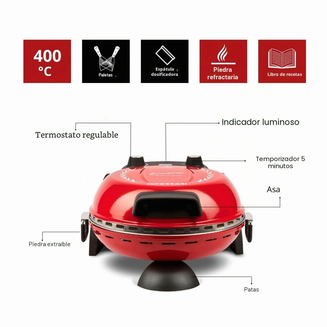 G3 Ferrari G10177 Delizia Anniversary piekarnik elektryczny do pizzy 400°C kamień 31 cm
