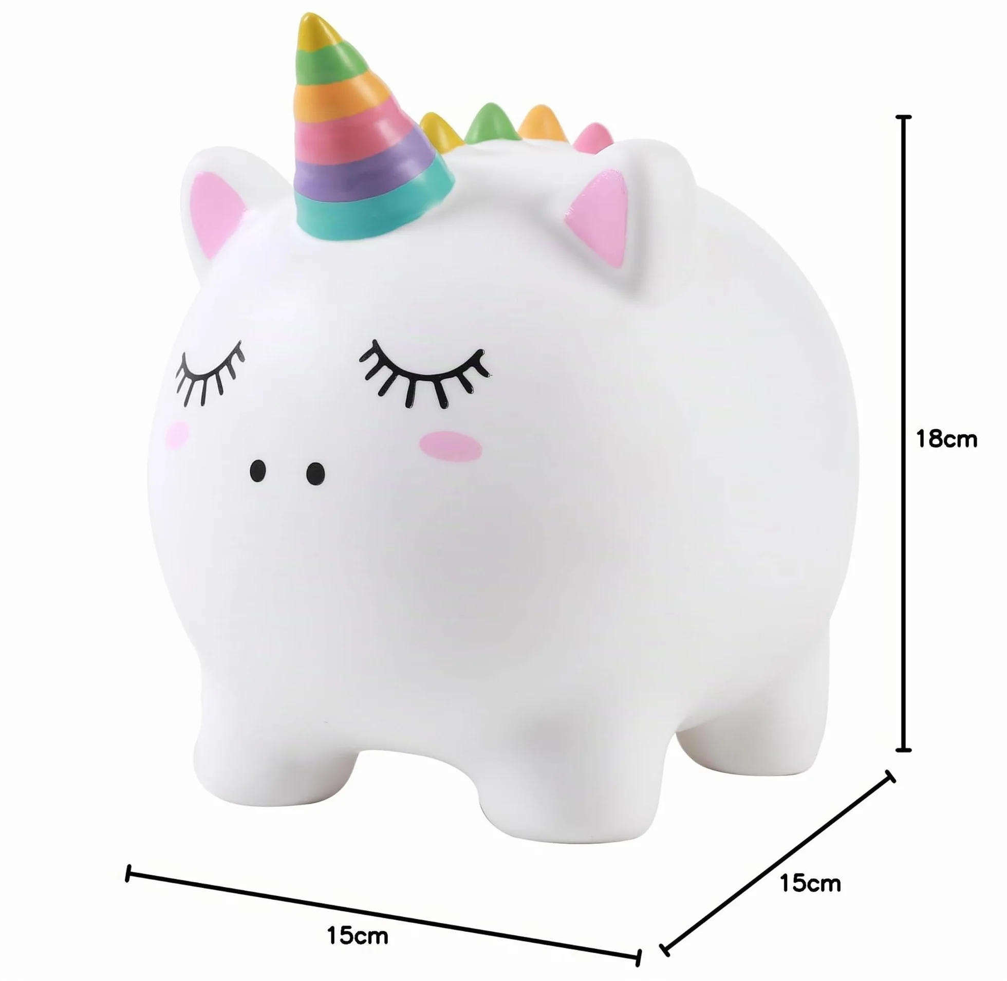 I-TOTAL® Hucha Divertida Decorativa Monedero de plástico Resistente Unicorn