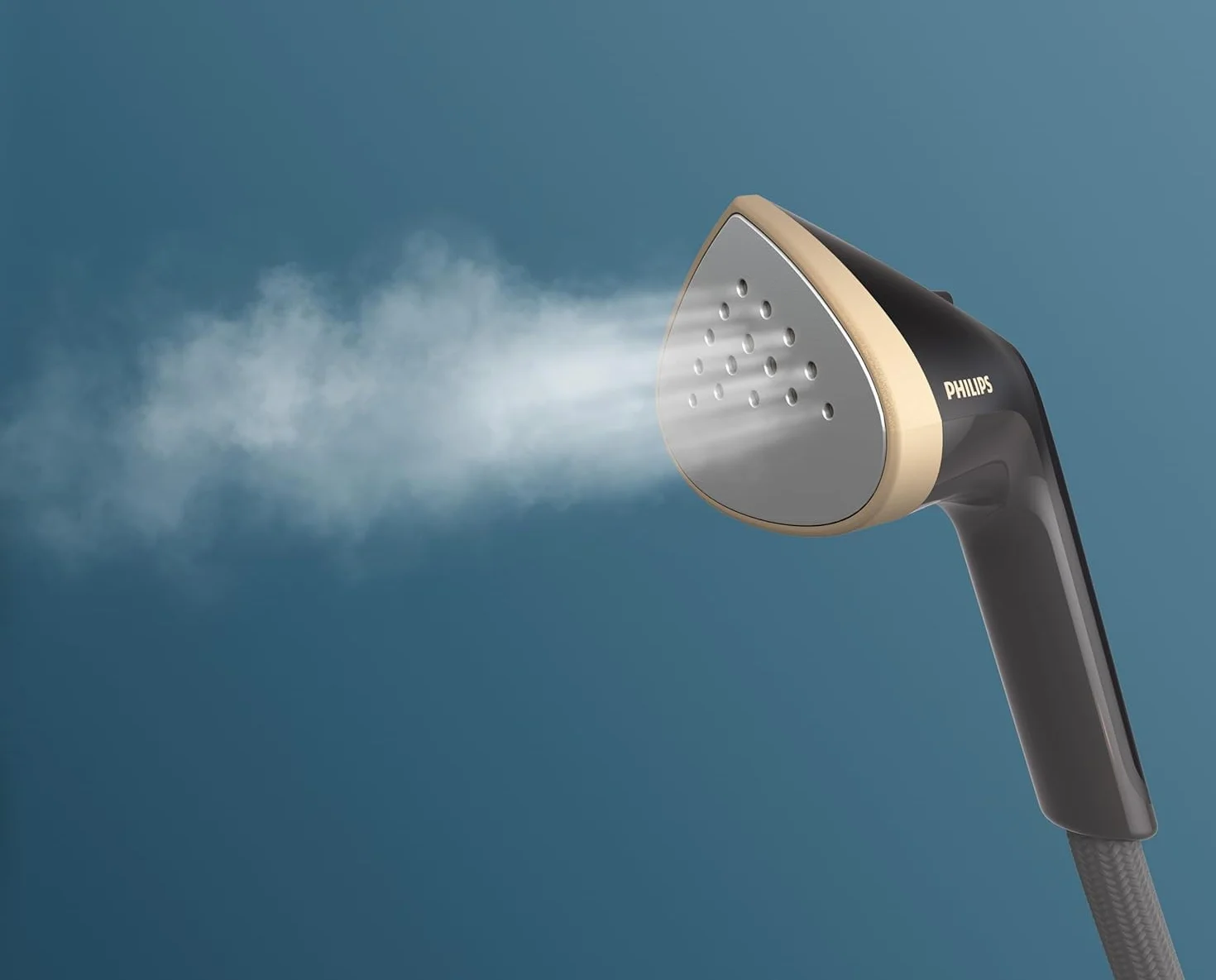 Philips Vaporizador para Ropa - 2000 W, 40 g/min de Vapor Contínuo, 3 Funciones de Vapor, Depósito de Agua de 2 Litros, Fácil Descalcificación, Amplia Placa de Vapor, Gris Oscuro (STE3170/80)