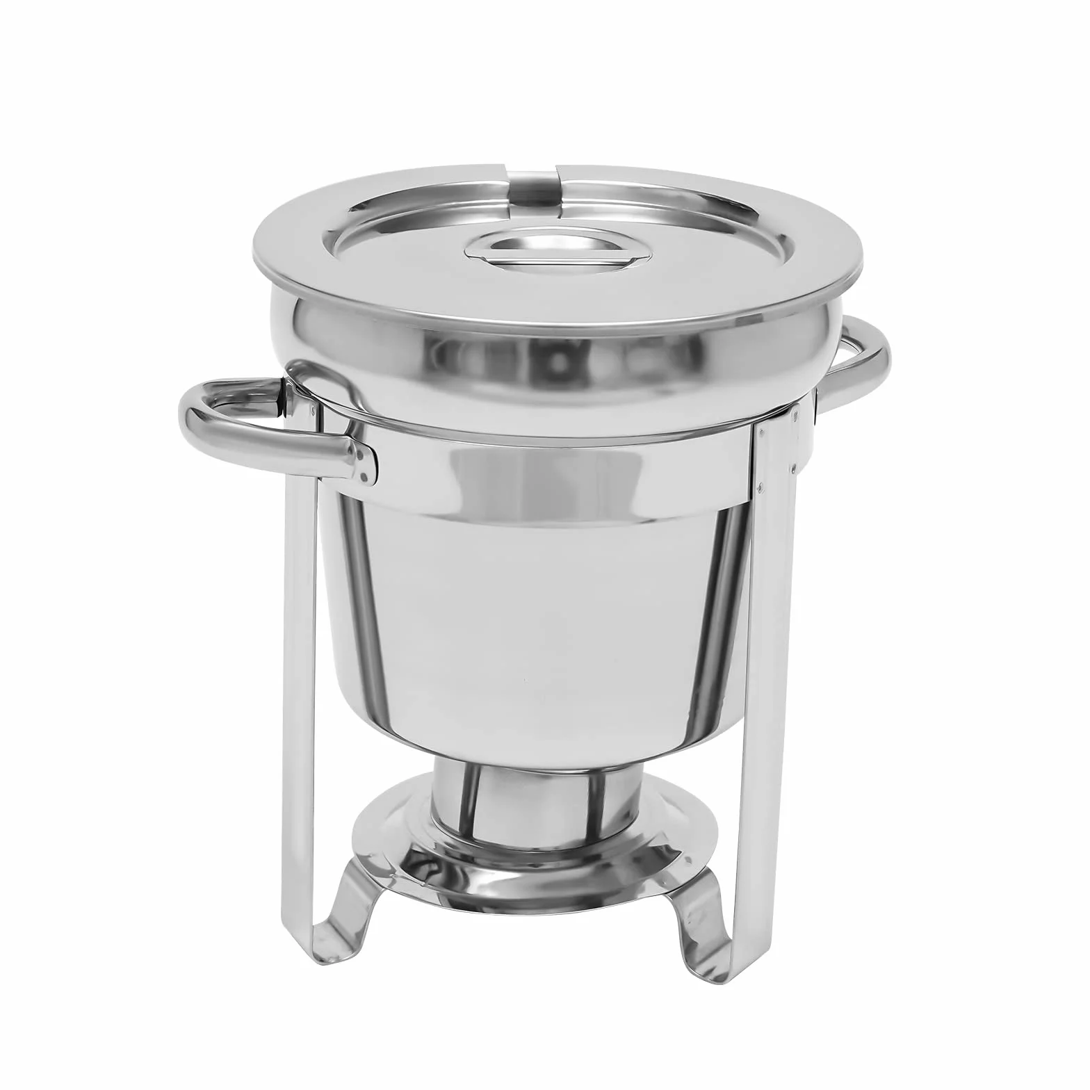 Calientaplatos y calentadores de alimentos de 7 l, olla redonda de acero inoxidable con tapa, se puede utilizar para bufés, áreas de desayuno de hotel, brunches, eventos de catering,
