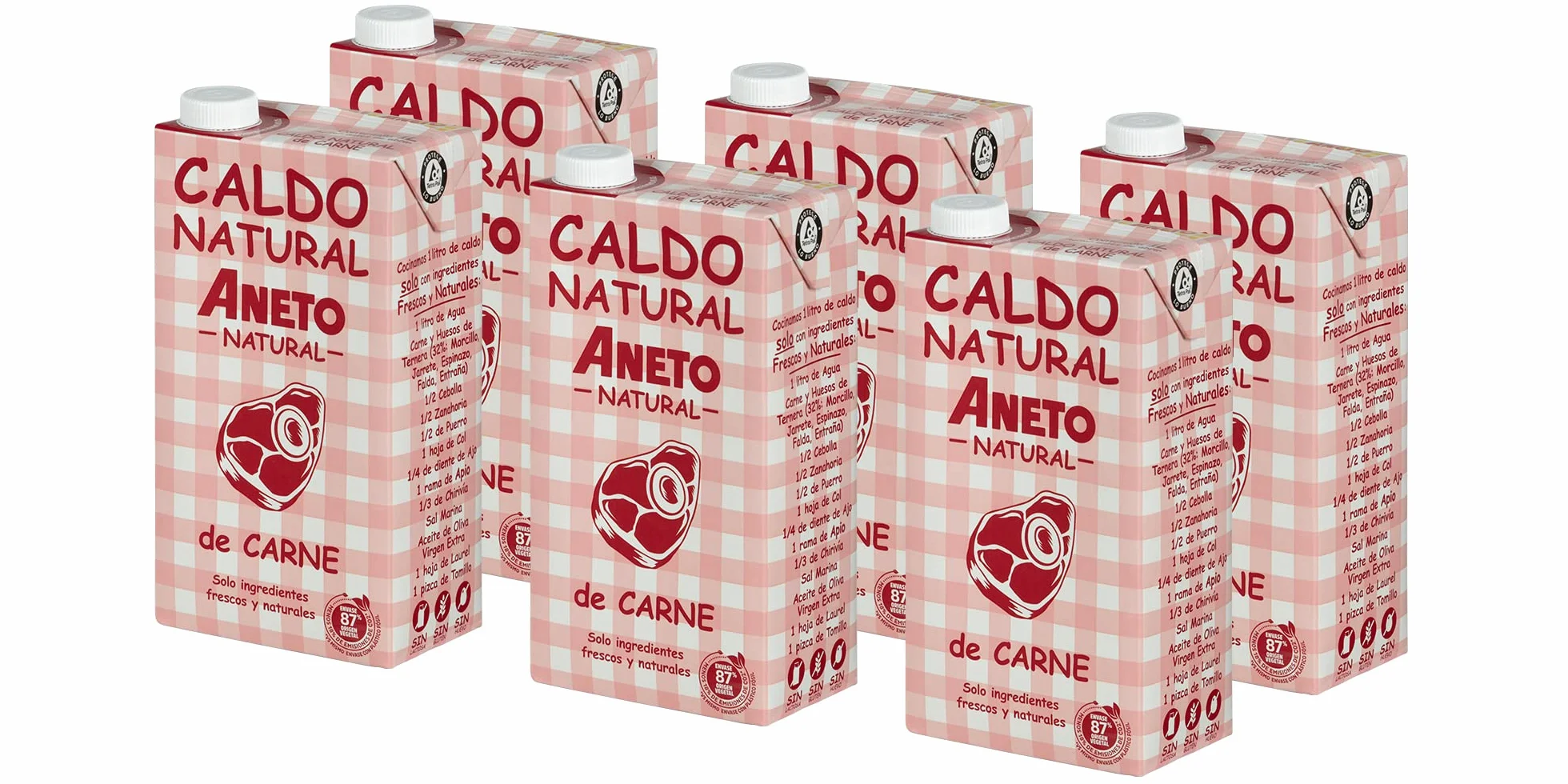 Aneto Caldo de Carne 1L Caja 6 Unidades