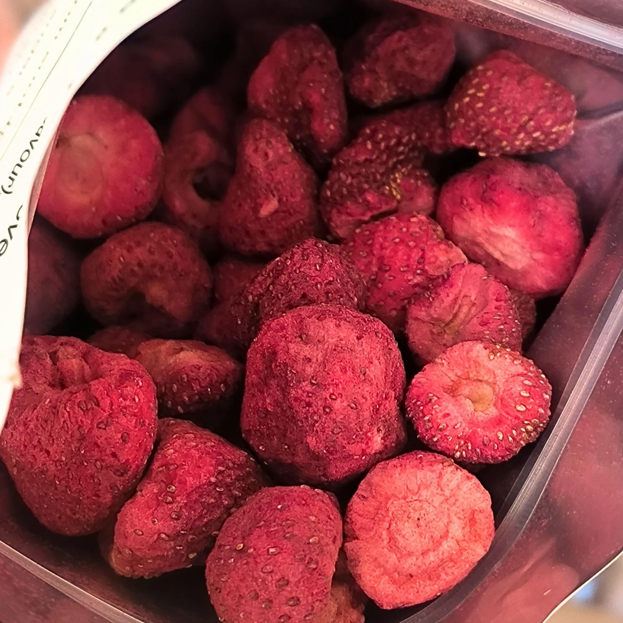 Fresa Liofilizada Entera 100% Fruta Pura Sin Azucar Vegana Cruda Strawberry ZingyZoo