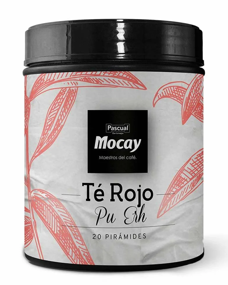 Caffé Mocay Pu Ehr Té Rojo Infusión Pack 2 Latas 40 Pirámides Compostables