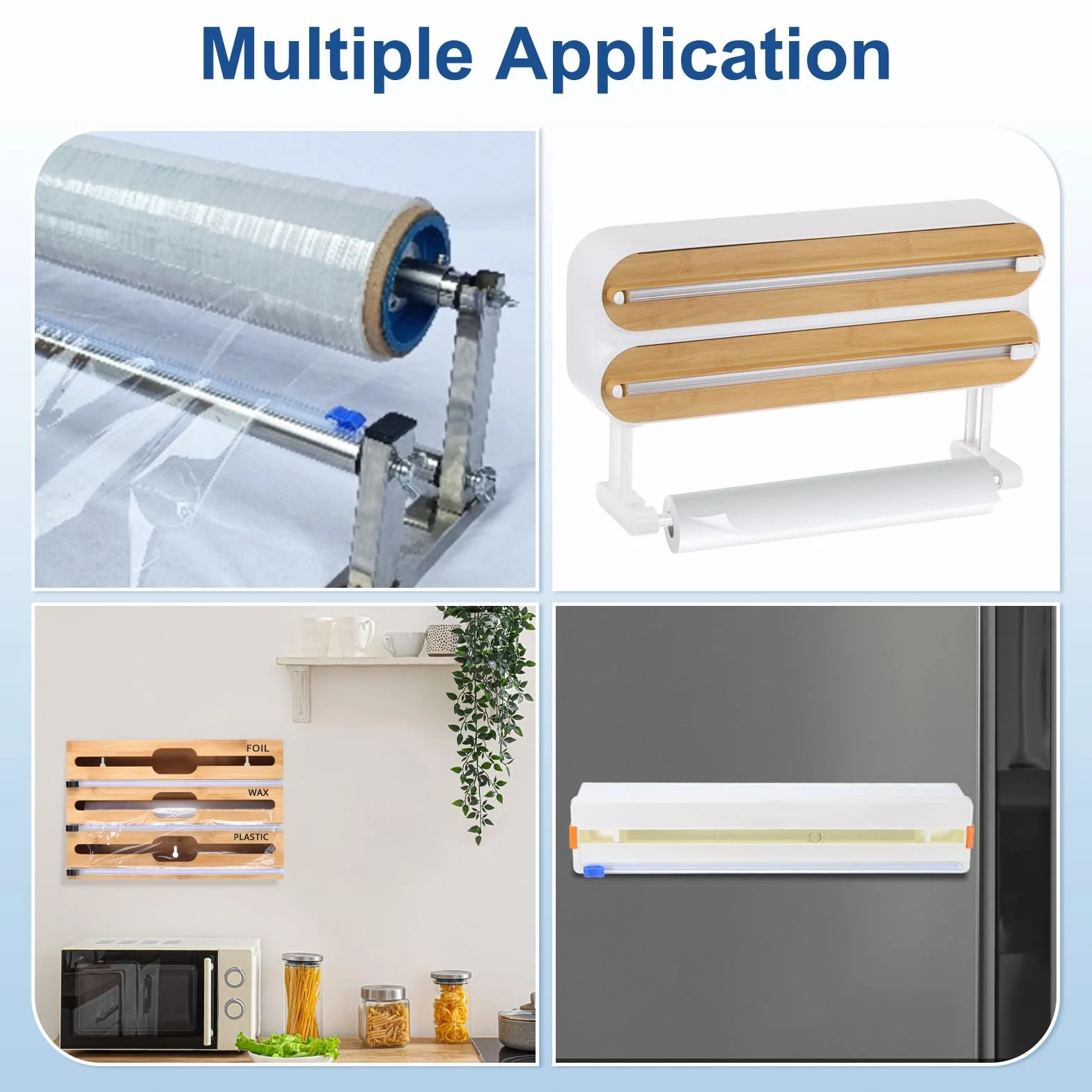 PATIKIL 8pcs Cortador Plástico, Cortador Deslizante Plástico 19in Ranura para Tarjeta Instalación Reemplazo para Dispensador Papel Aluminio Papel Encerado Pergamino Envoltura, Blanco