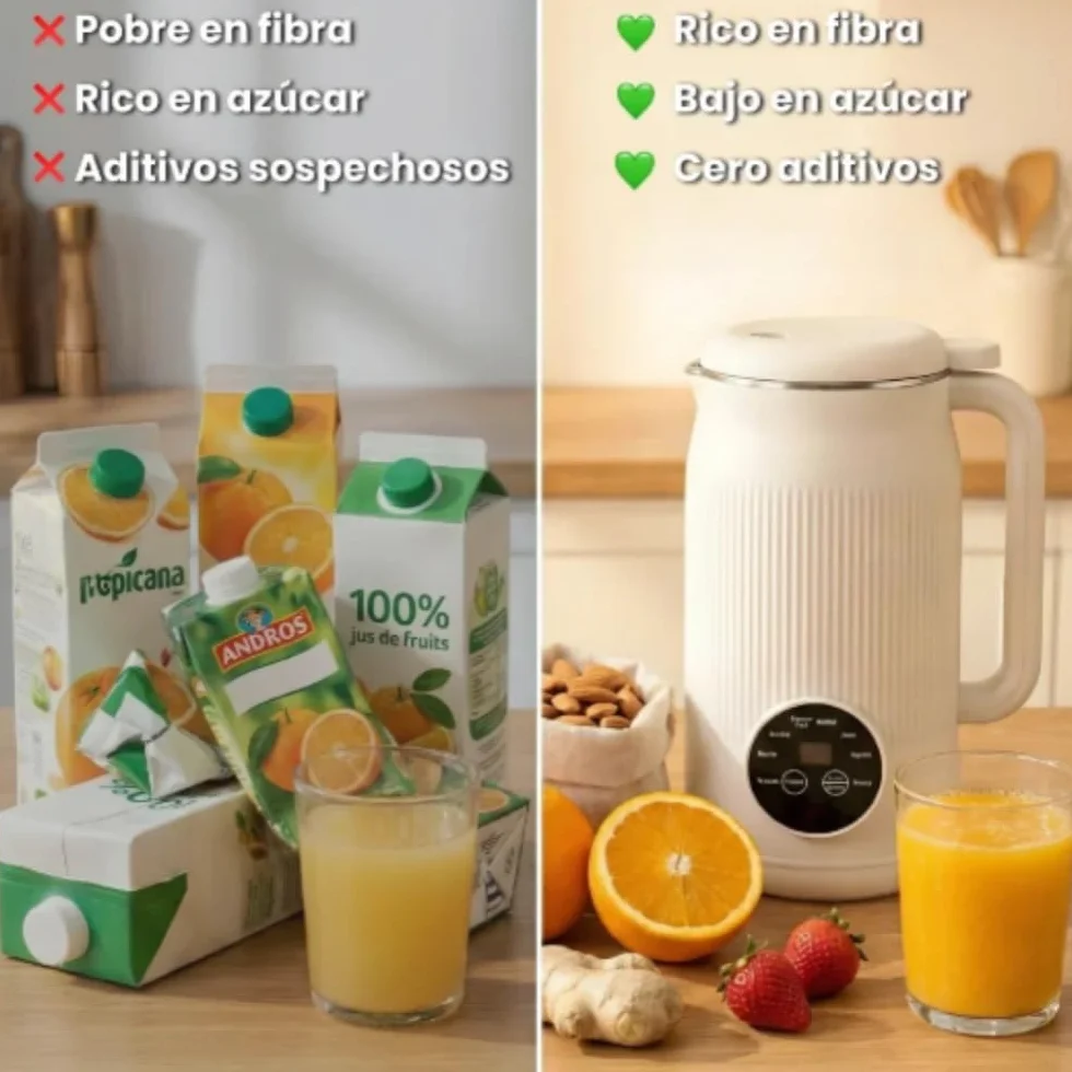 Essanova Pro- 8 en1maquina leche vegetal Automática, Función de mantenimiento del calor y temporizador,para Papillas de arroz, zumos de fruta