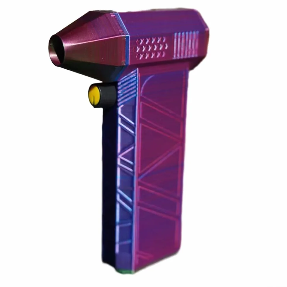 Mini ventilador turbo jet, 29 mm, 13 aspas, 110000 rpm, 13.5 cm, ventilador turbo tricolor brillante de seda