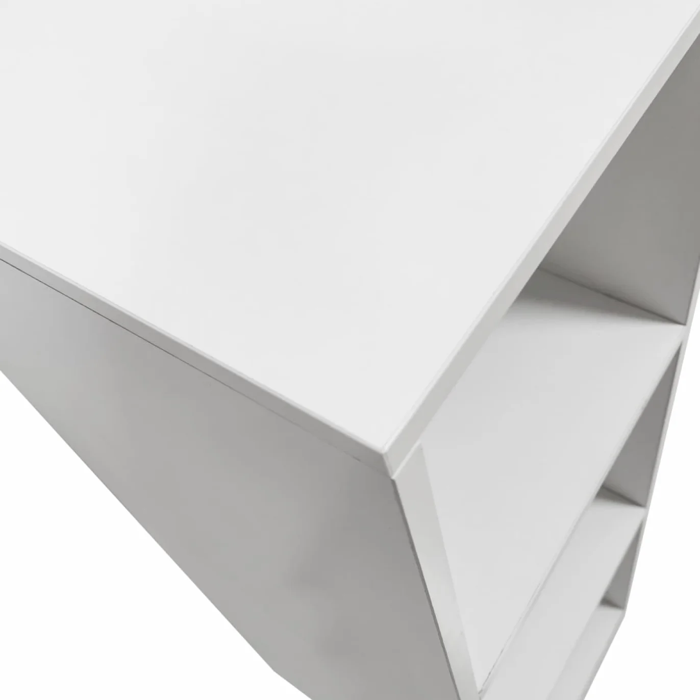 Mueble de almacenamiento de vinilo LP 3 compartimentos blanco