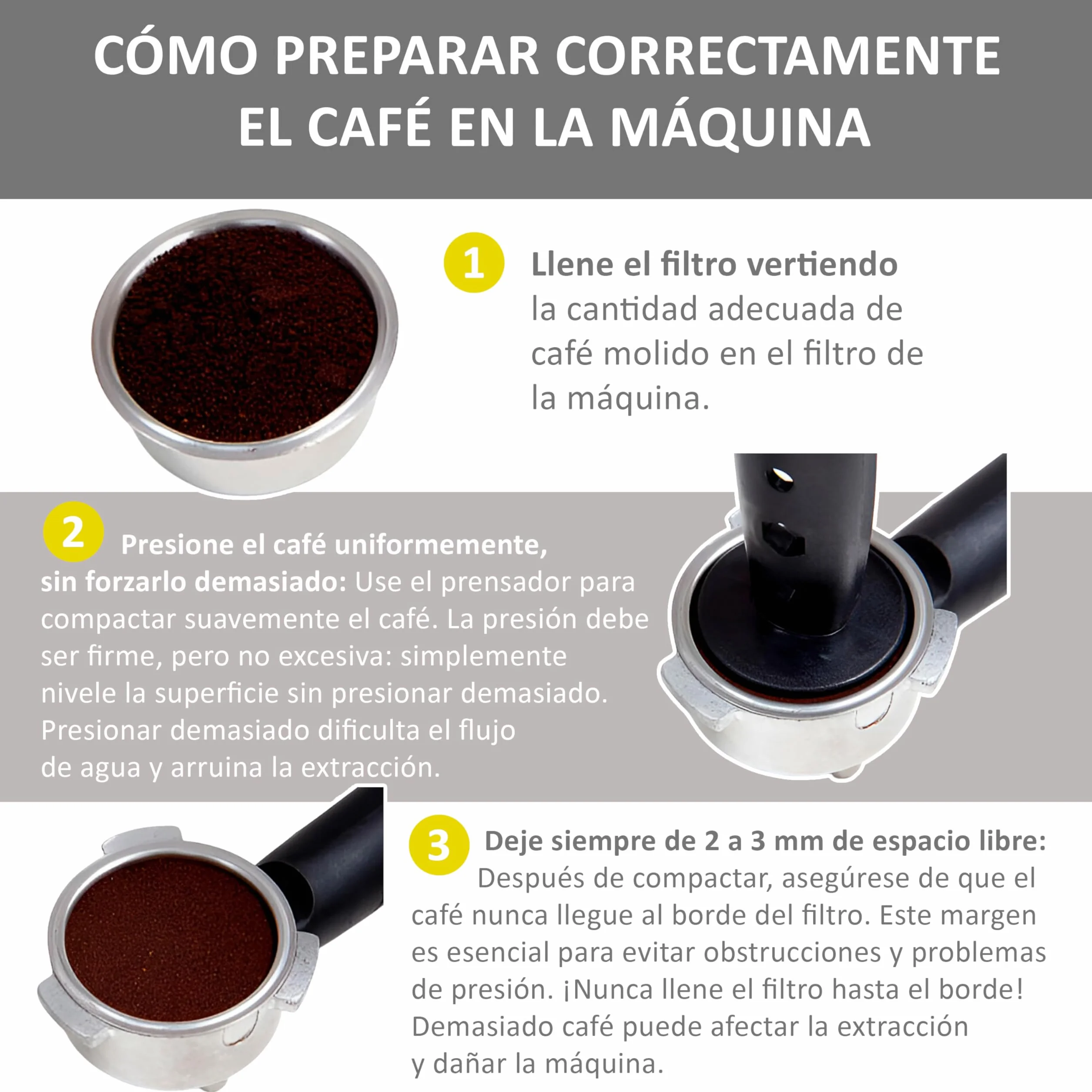 ECODE® Cafetera Express con 20 Bares de Presión y 1050 W, Vaporizador, Deposito de 1.6L, Calientatazas, Panel Táctil, Brazo Doble Salida, Dosificador con Prensador, Mono/Doble dosis - Forte Touch