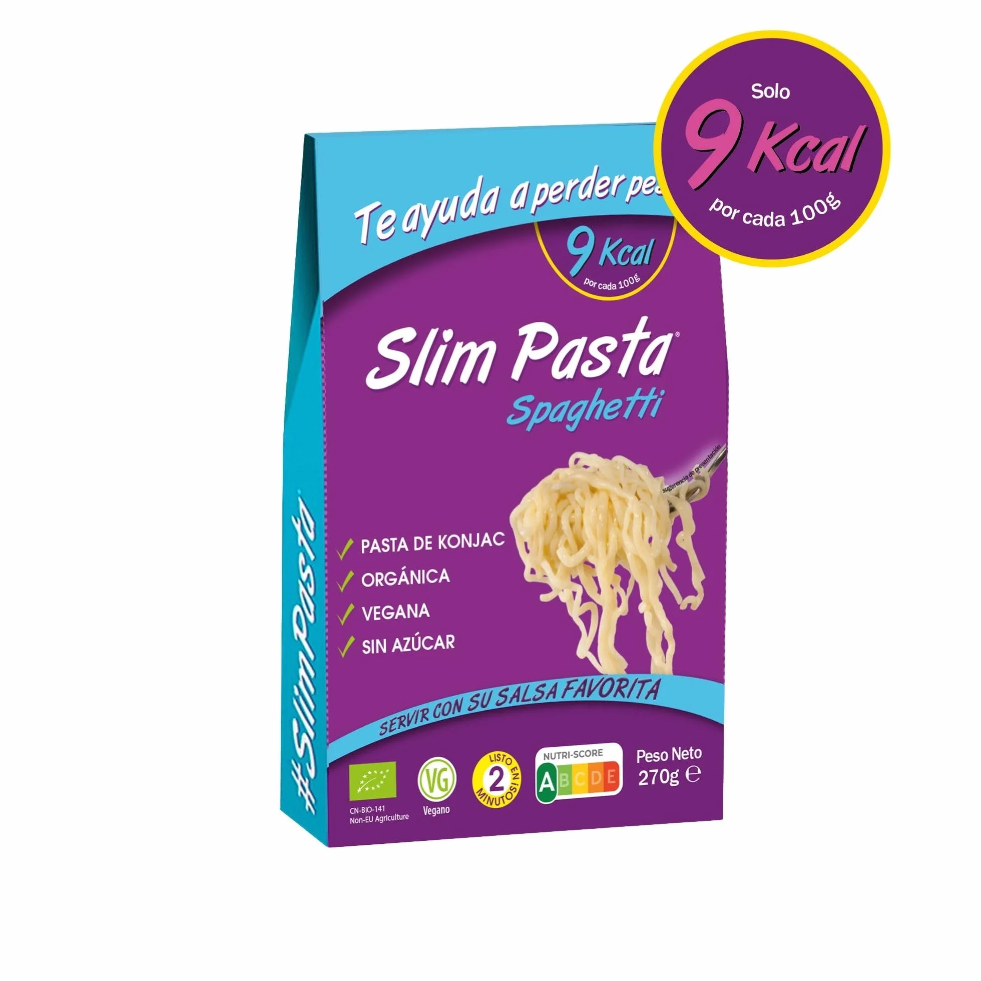 Konjac Spaghetti Slim Pasta Pack 12 Unidades Sin Calorías Keto Low Carb Vegano
