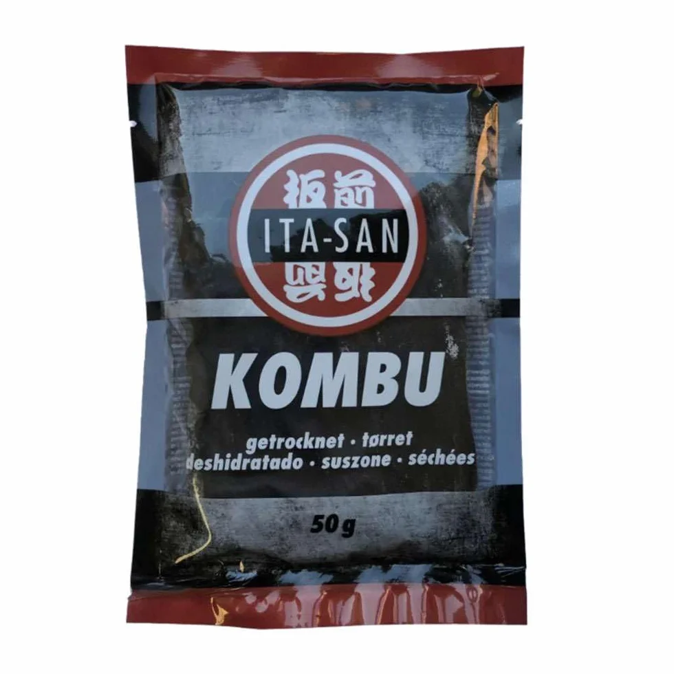 Alga Kombu seca en láminas 50 g para dashi y caldos japoneses