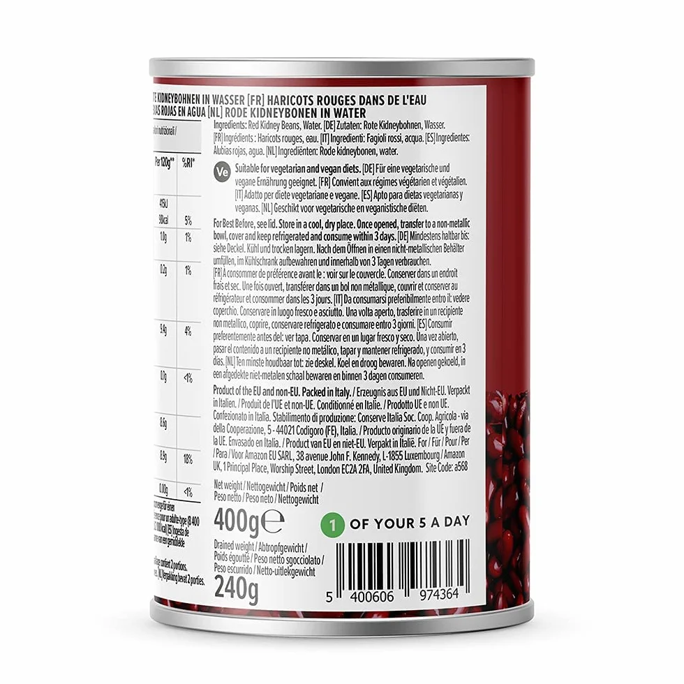 Alubia Roja En Agua, 400g