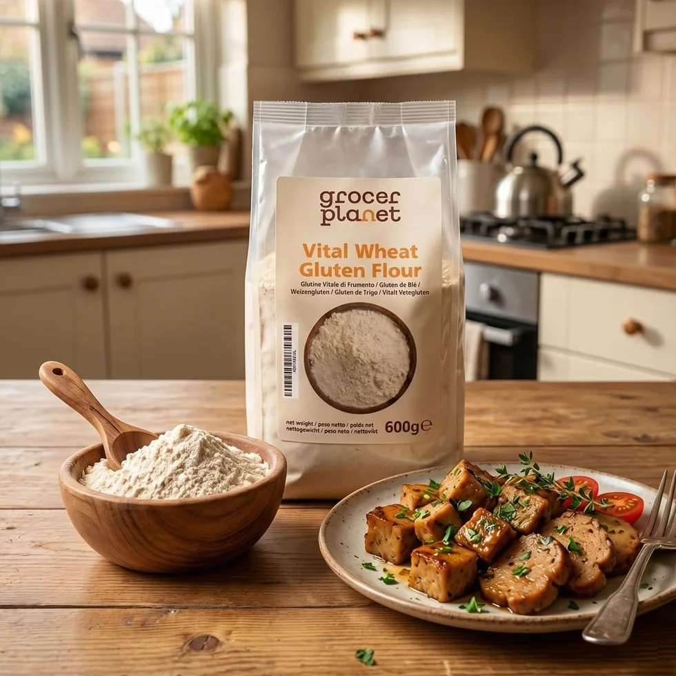 Grocer Planet Gluten de Trigo 600g Preparación Productos Horneados Seitán Proteínas