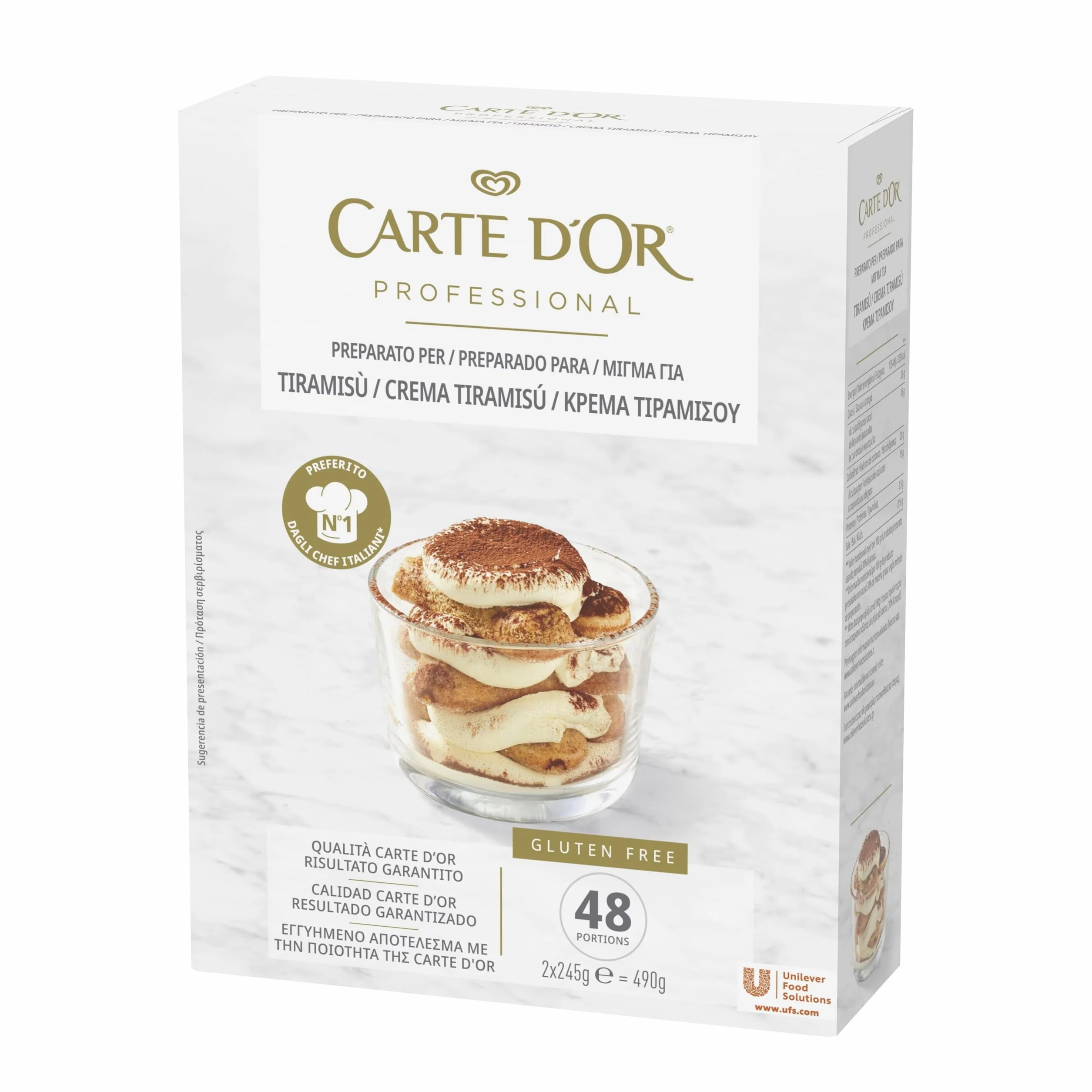 Carte d'Or Tiramisú deshidratado sin gluten 48 raciones