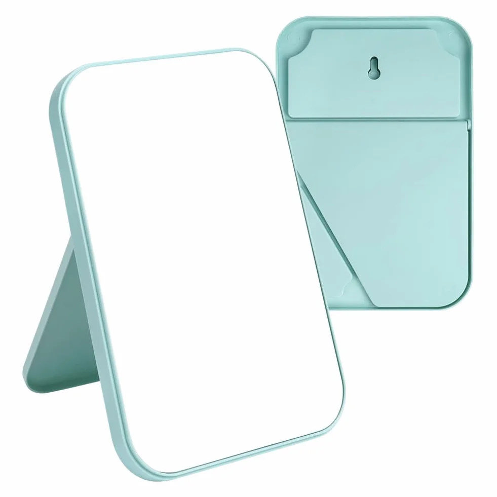 Espejo de Maquillaje de Escritorio Plegable Manos Libres Rectangular