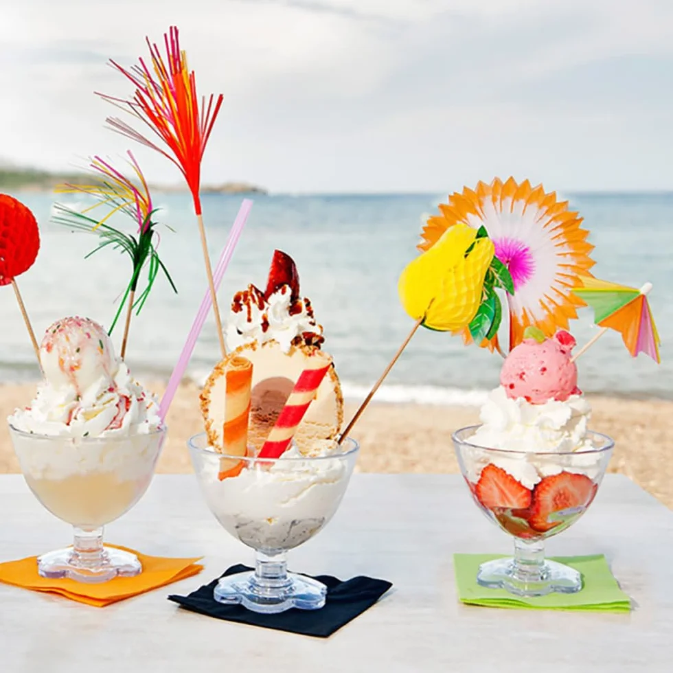 García de Pou 116.33 Adornos Helados Palmeras, 15 Cm, Set de 100, Multicolor