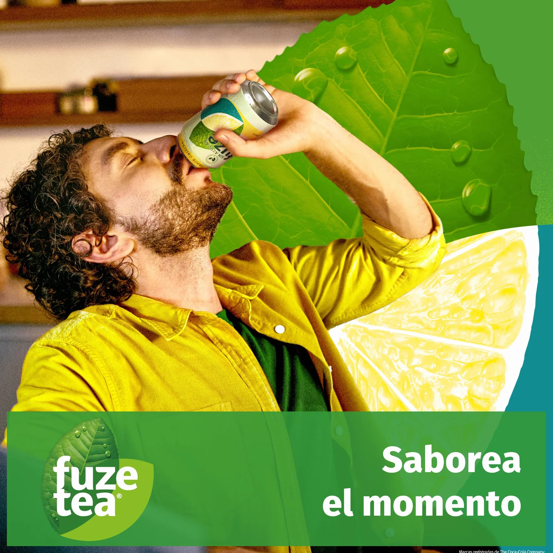 Fuze Tea Sabor Original Refresco Té helado Limón Latas 330 ml Pack 6