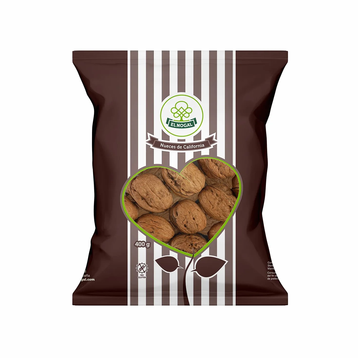 EL NOGAL Frutos Secos Nuez Cascara Bolsa 400 G