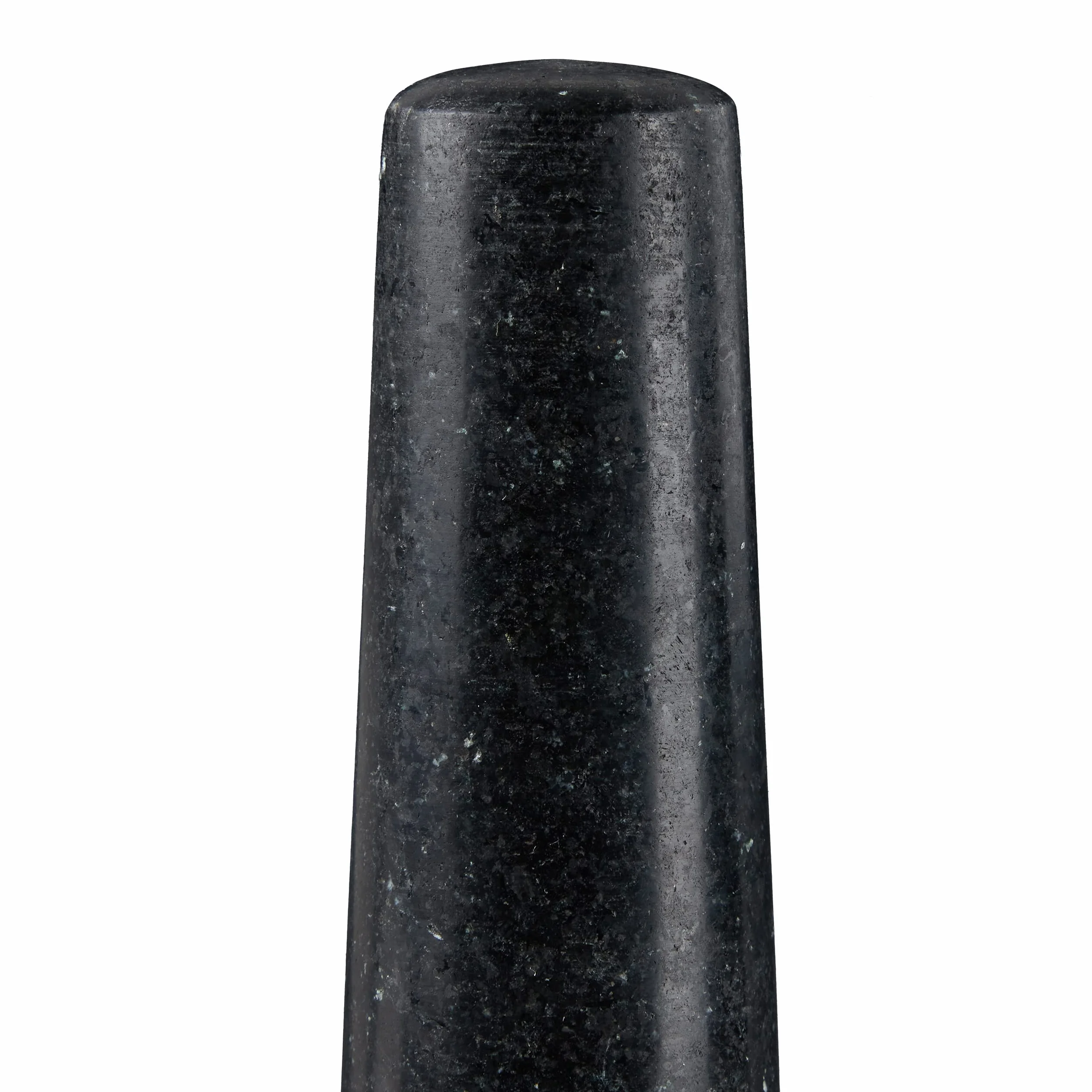 Relaxdays Mortero Granito con Mano, Resistente, Duradero, Especias, Moledor Piedra Pulida, 20 cm Ø, 1 L, 5,6 kg, Negro