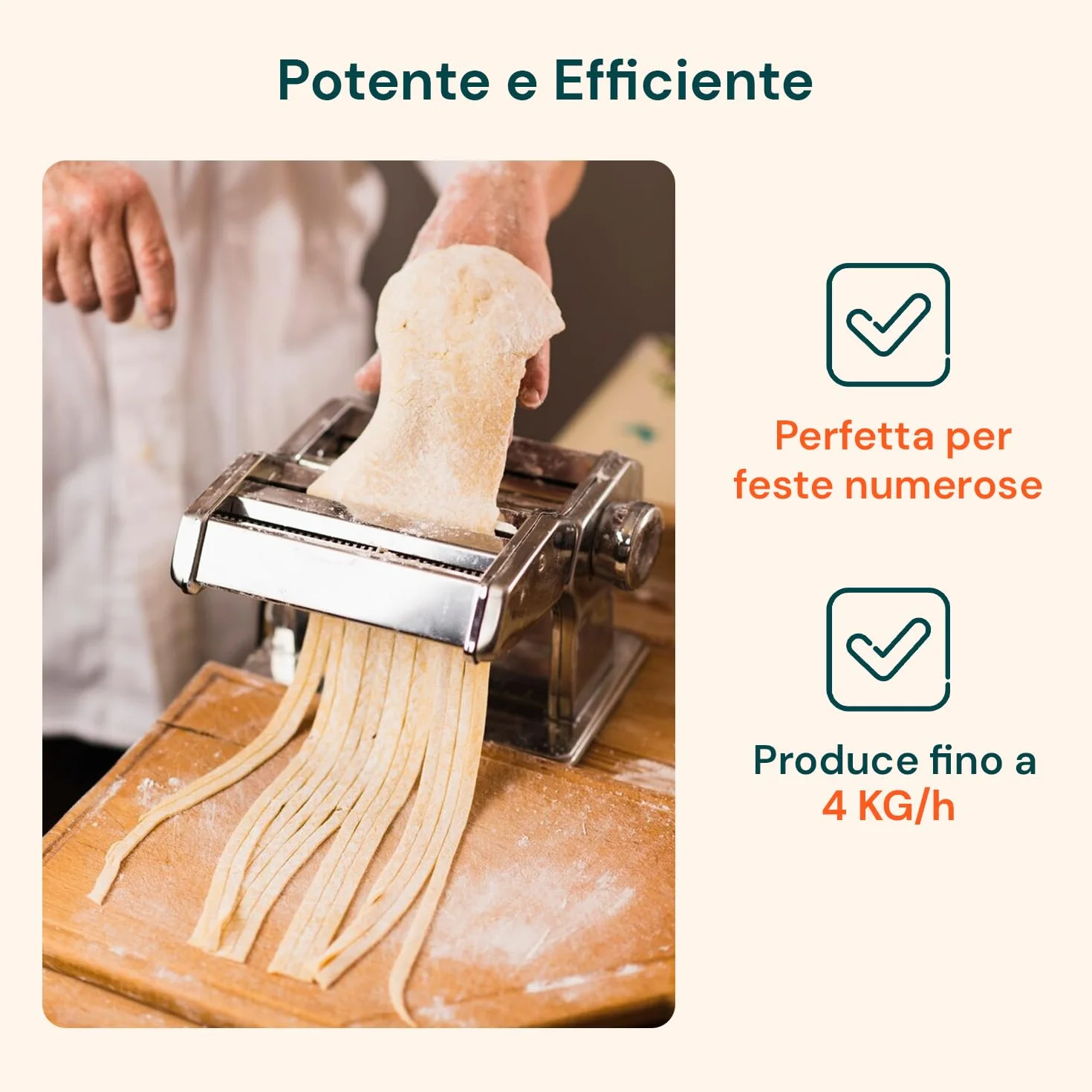 Wintem Máquina eléctrica para espaguetis y fideos PM1650 135 W 18 x 26 x 23 cm – Cuchillas intercambiables de 1 a 4 mm – Capacidad de producción alta 4 kg por hora – Intuitiva y ergonómica –