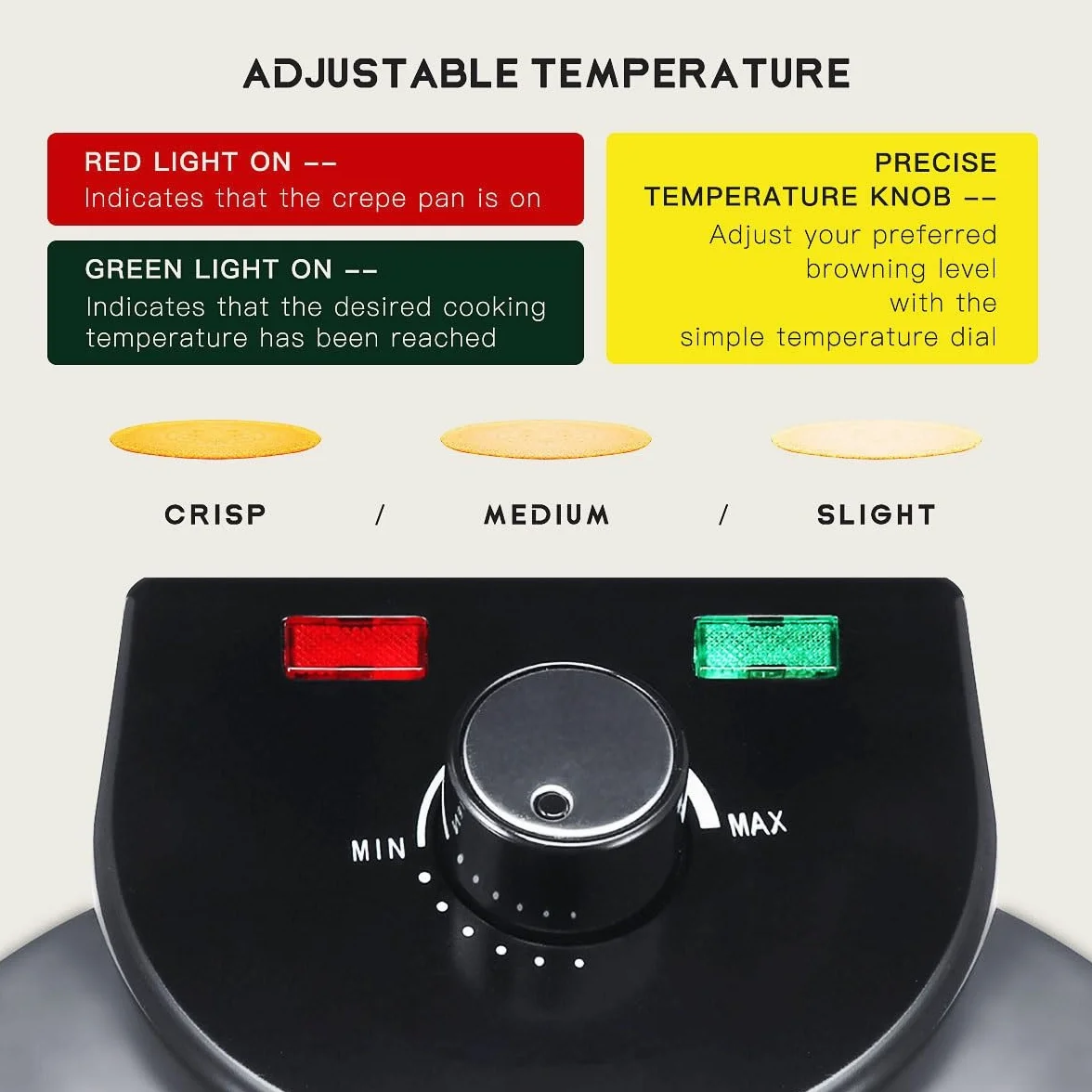 Chapati Maker eléctrico, Máquina for prensar tortillas Roti Maker de 1800 W, máquina automática antiadherente con temperatura ajustable, con placa de cocción de 10'' y calentamiento de doble cara