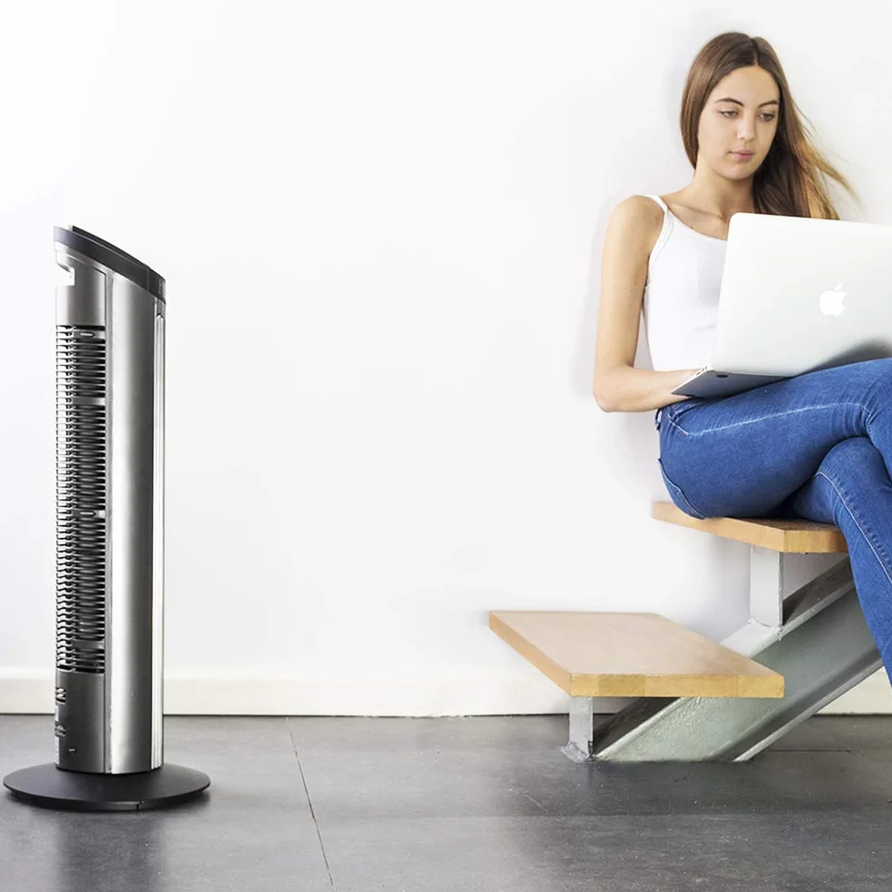 Cecotec EnergySilence 890 Skyline Ventilador de Torre 50W 76cm Oscilación Motor Cobre 3 Velocidades Negro