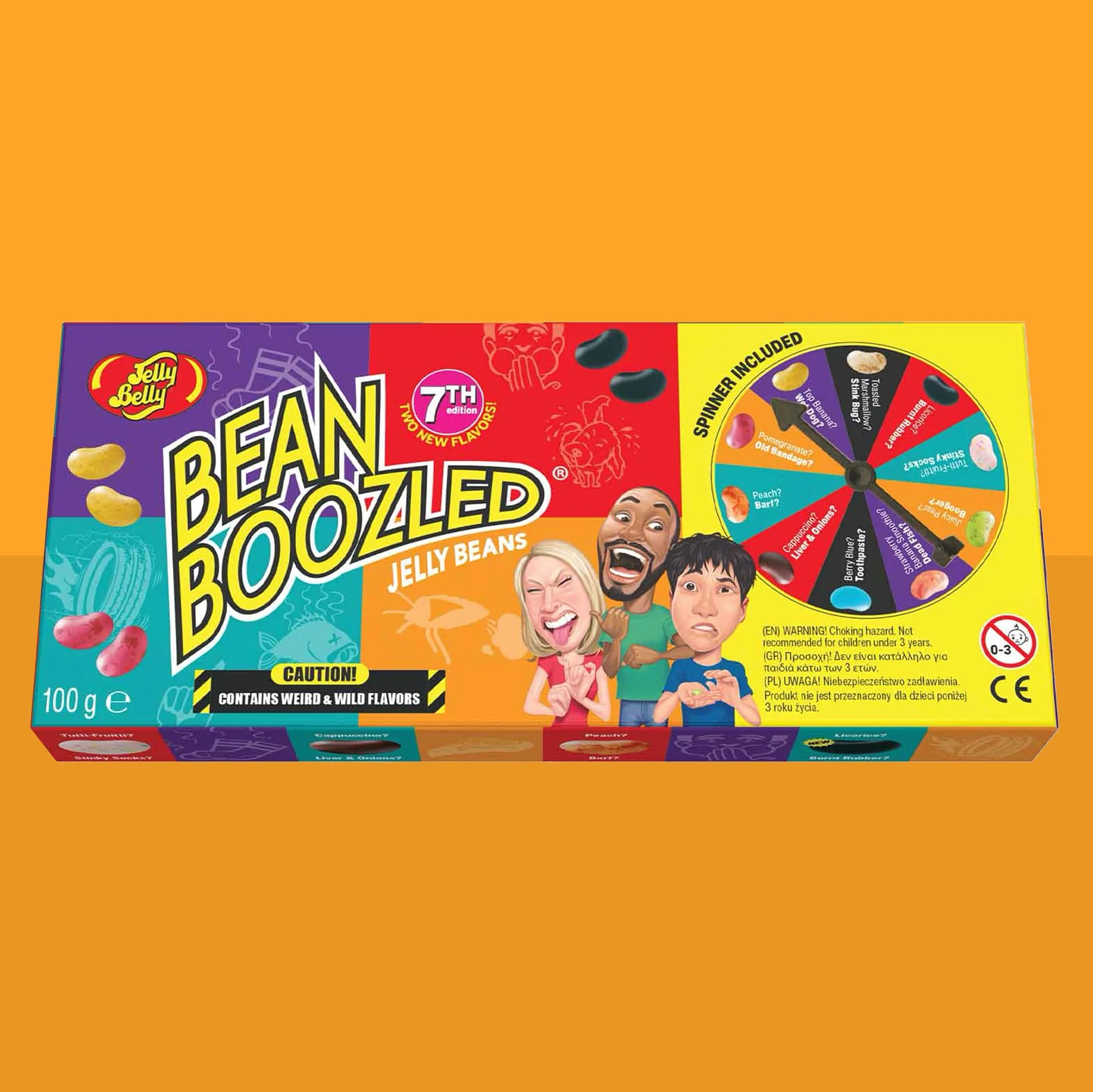 JELLY BELLY Bean Boozled 7ª edición, grajeas 20 sabores extravagantes y normales, 100g