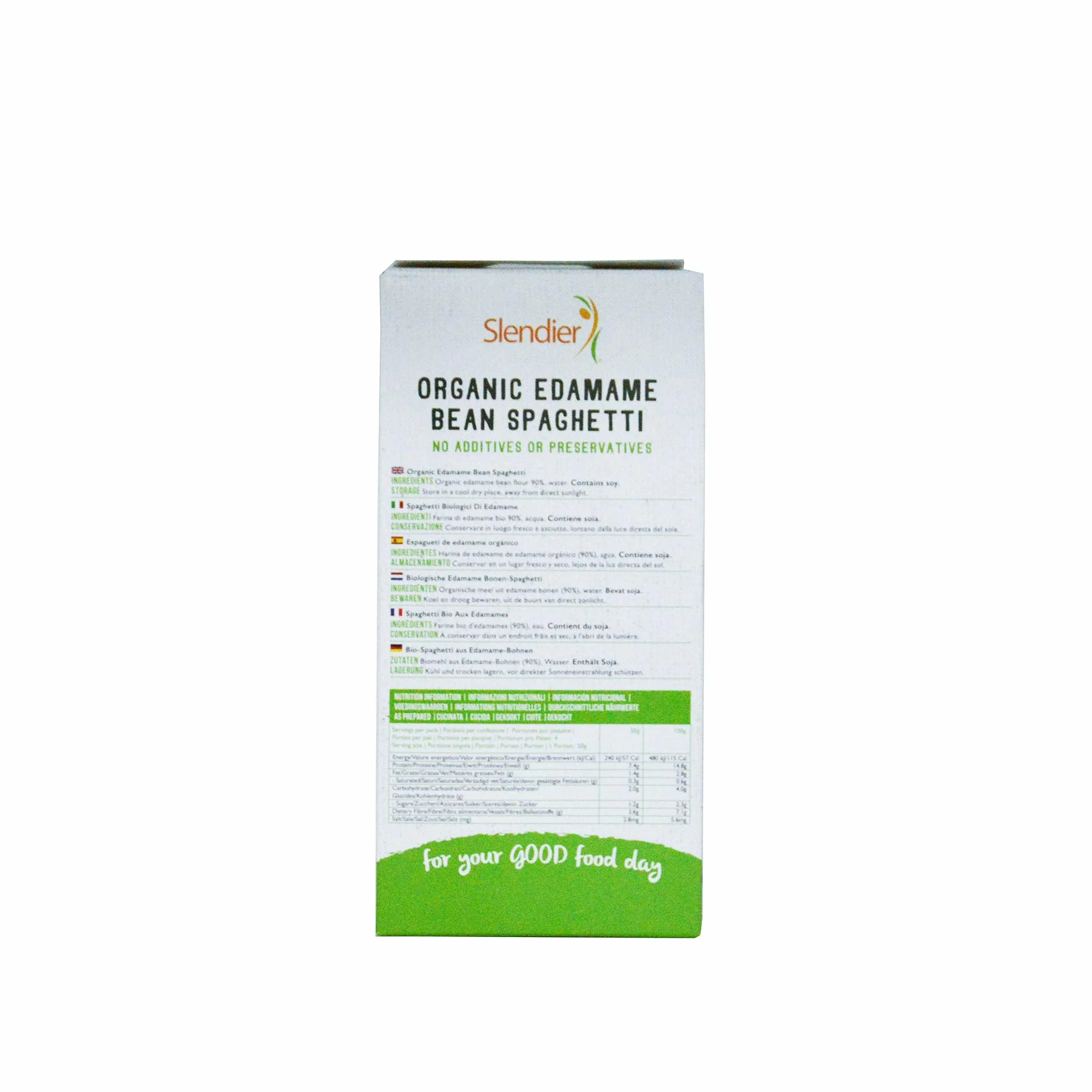 Slendier Espagueti de edamame orgánico 200g