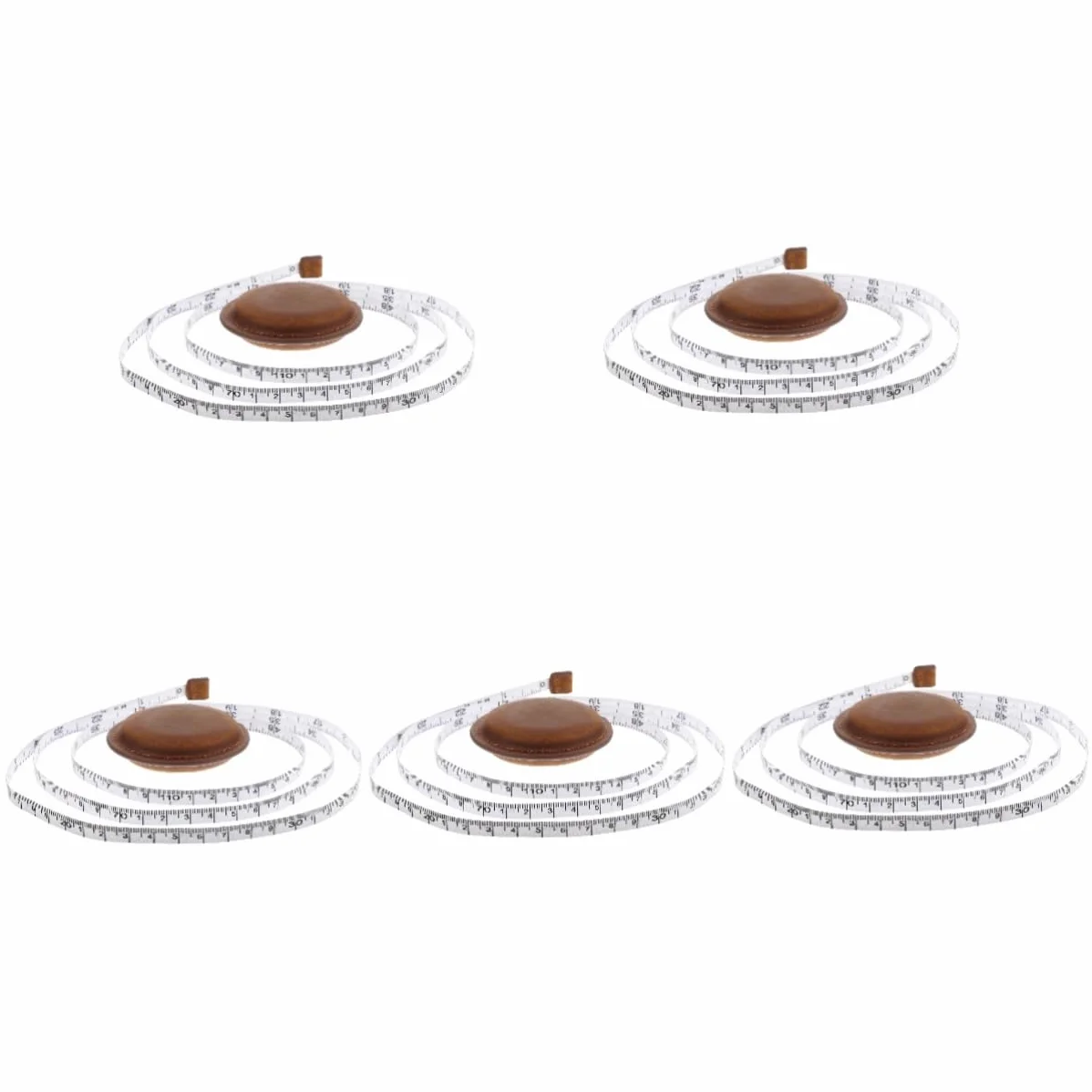 NUOBESTY 5piezas Cinta Métrica Retráctil Para Medidas Del Cuerpo Flexible y Ligera Para Costura y Medición De Cintura Uso Práctico Bolsos Diseño Retro