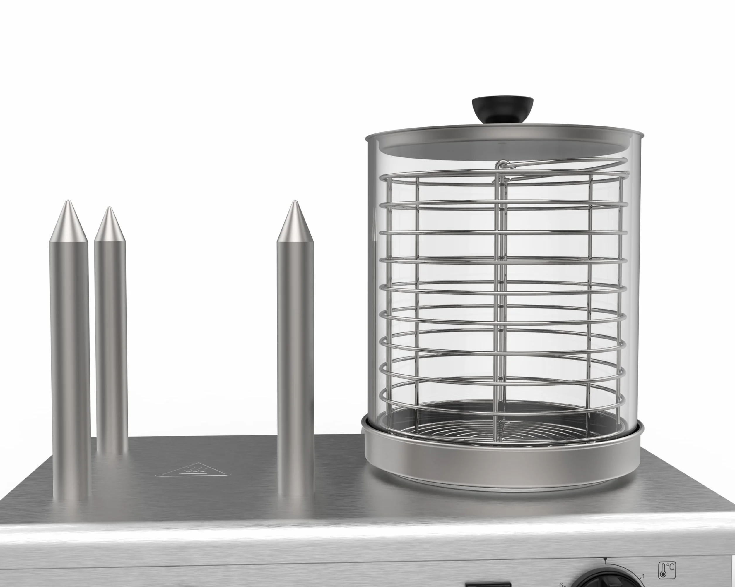 METRO Professional Hot Dog Maker GHM2001 - Pan de acero inoxidable (rango de temperatura de hasta 100 °C, 550 W), color plateado