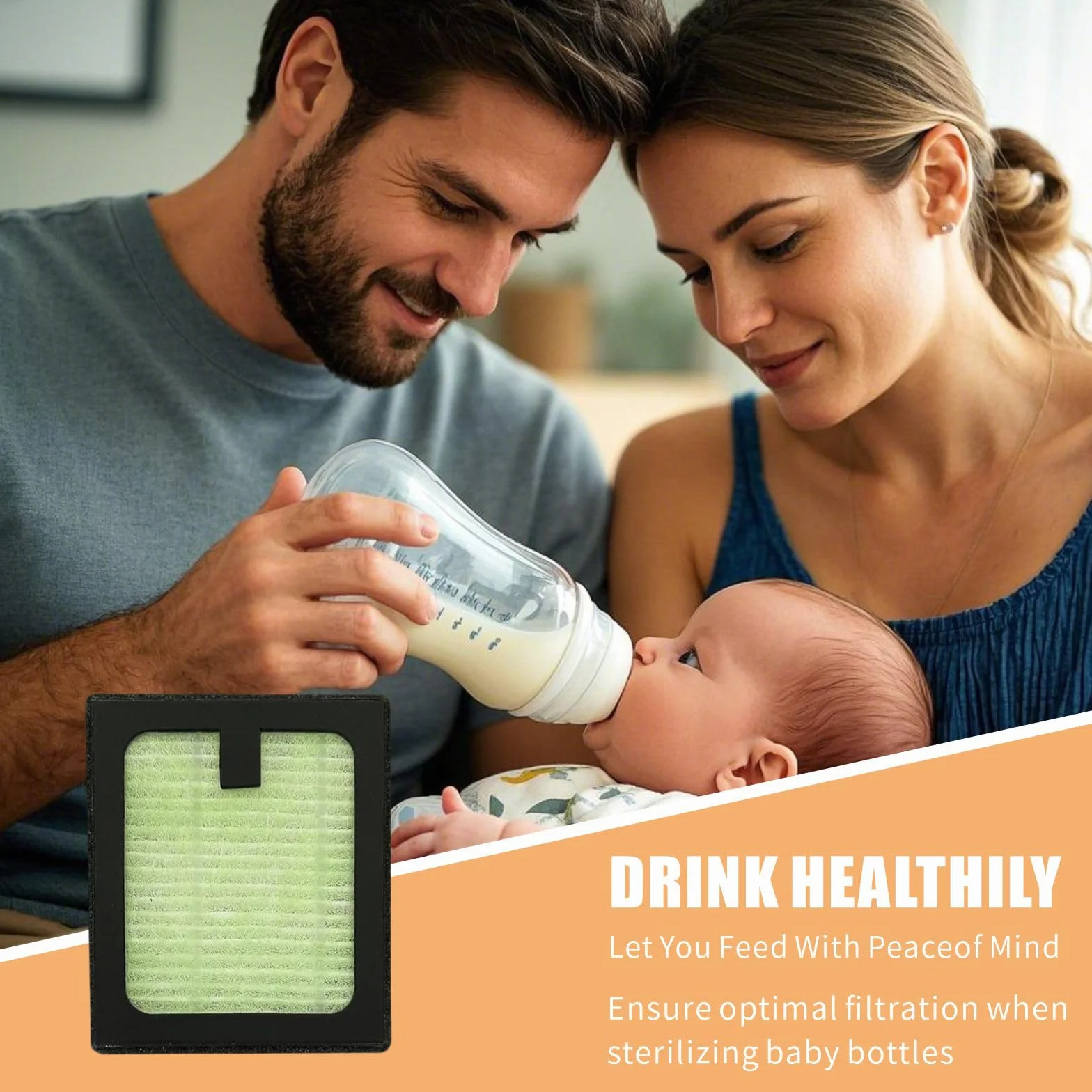 Filtro HEPA para lavadora de biberones Baby Brezza Pro, paquete de 4, filtro HEPA original H13 de alta eficiencia, polvo de aire limpio