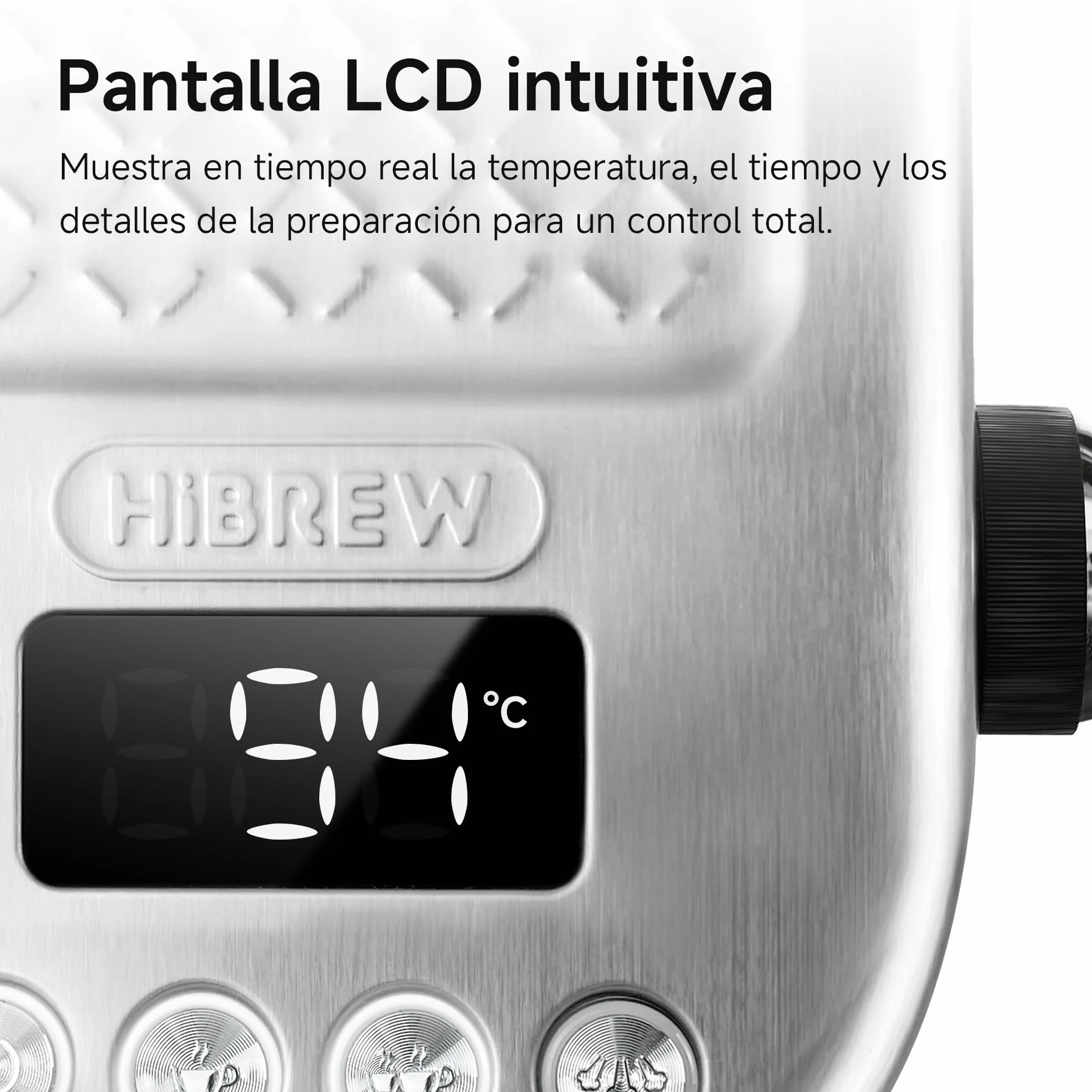 HIBREW H10B - Máquina de Espresso Profesional Actualizada 2026, Cafetera Programable 20 Bares con Vaporizador de Leche, Cuerpo de Acero Inoxidable con Pantalla LED, para Hogar y Oficina