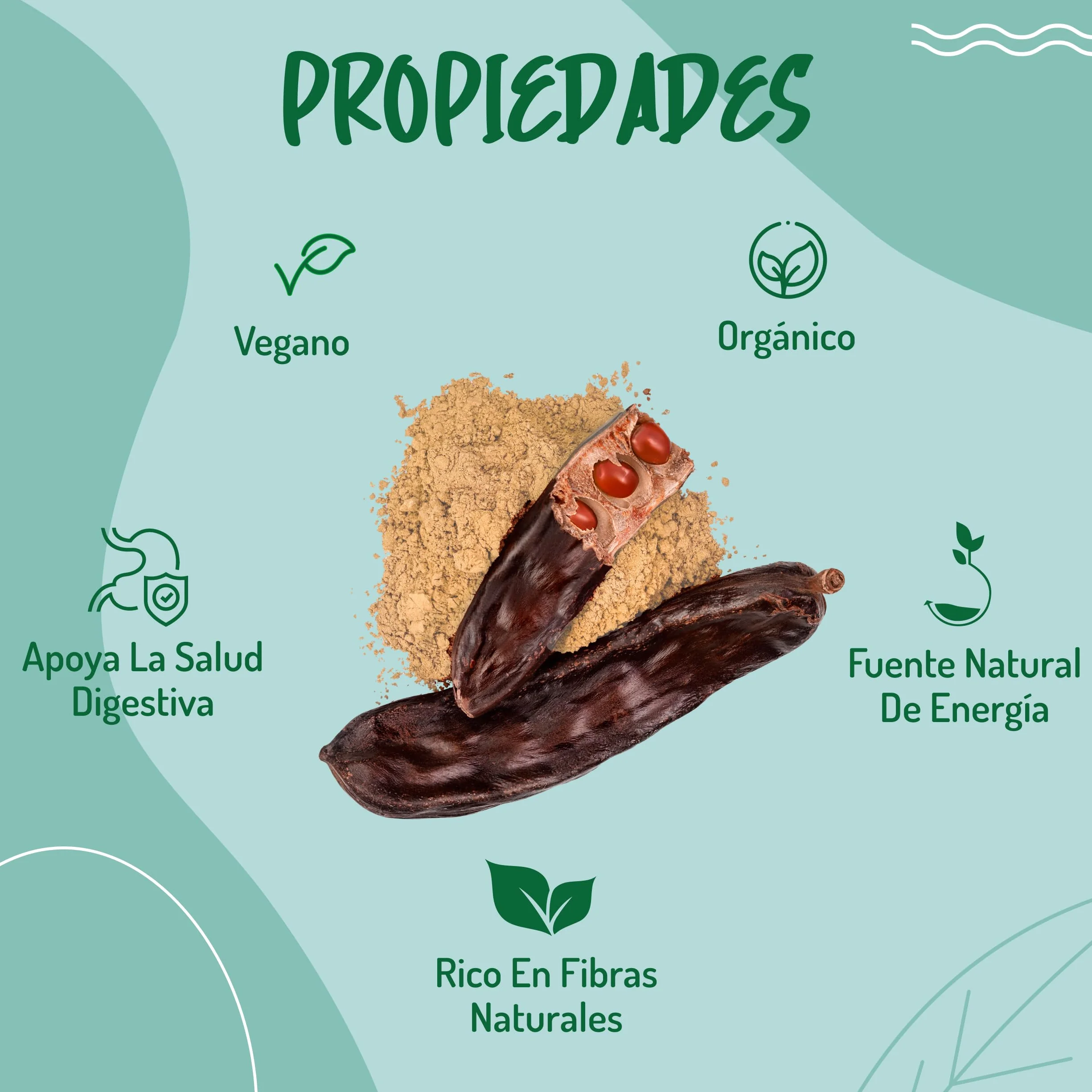 Harina de Algarroba Ecológica 500g - Sin Gluten, Orgánica, en Polvo para Helados