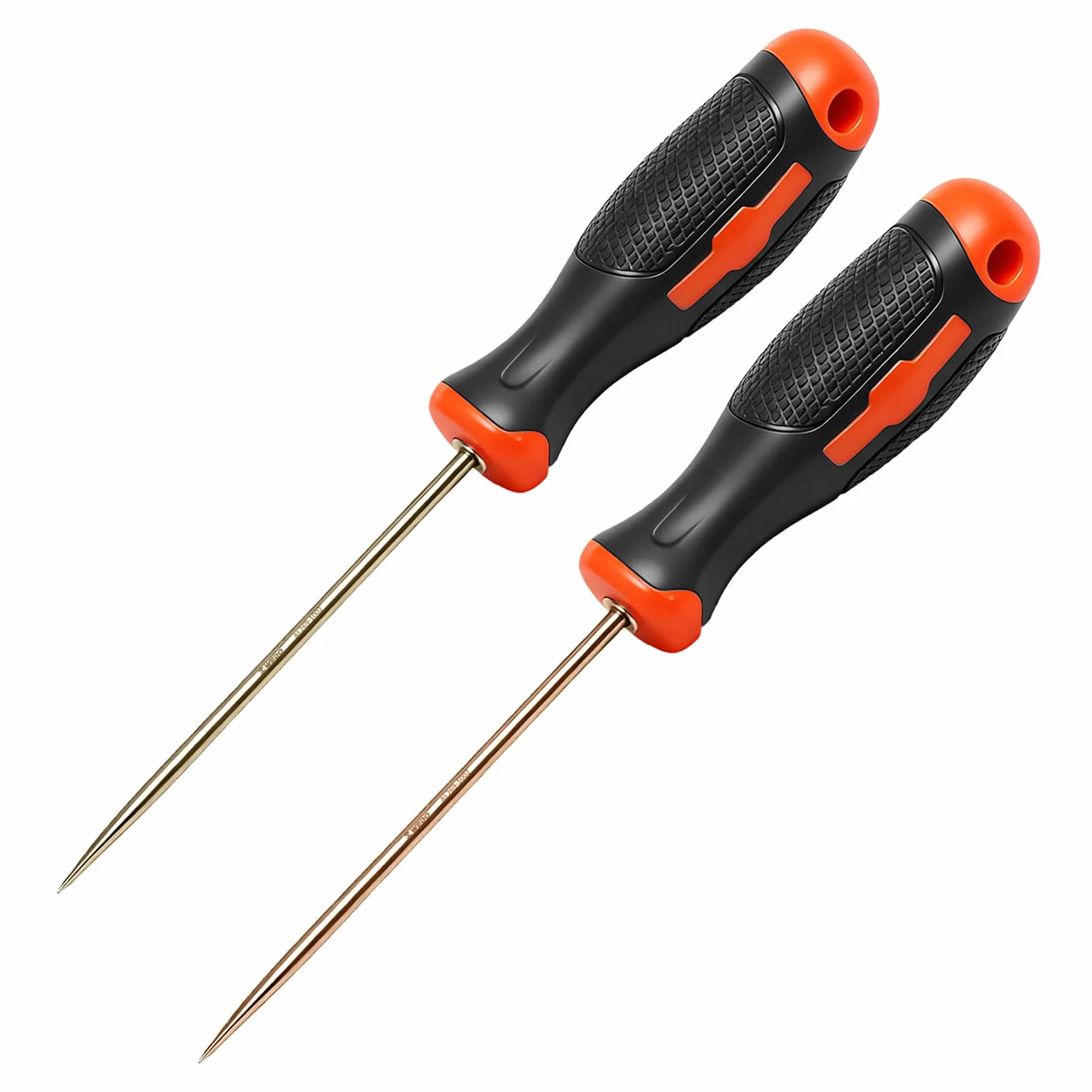 WEDO Herramientas de Punzón Sin Chispas, 2 Punzones de Costura con Mango de Fibra de Vidrio para Costura,Madera Rayada,Cuero,Punzón,Bronce de Aluminio,Estándar DIN,Certificado BAM y FM